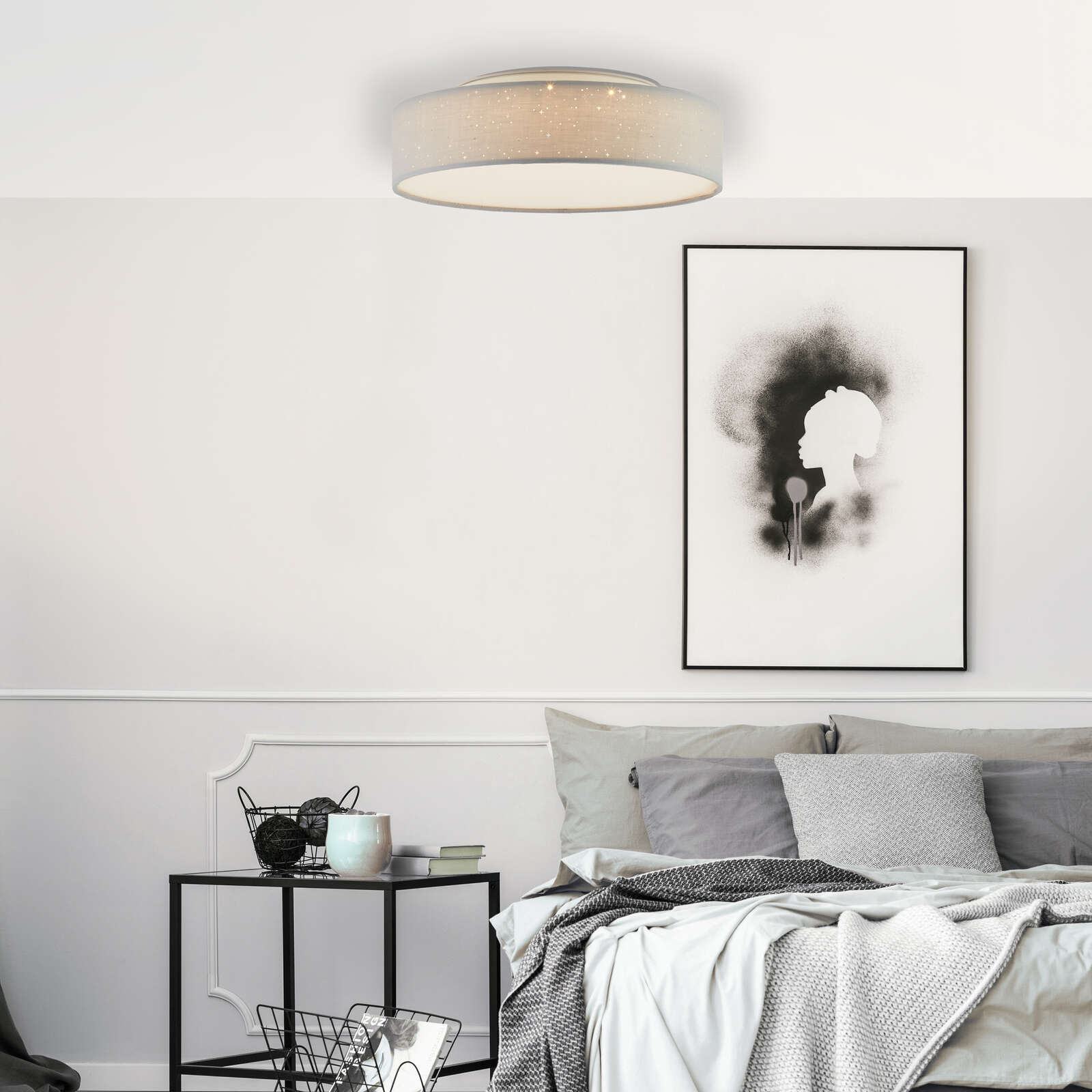             Textile ceiling light - Ava 1 - Grey
        