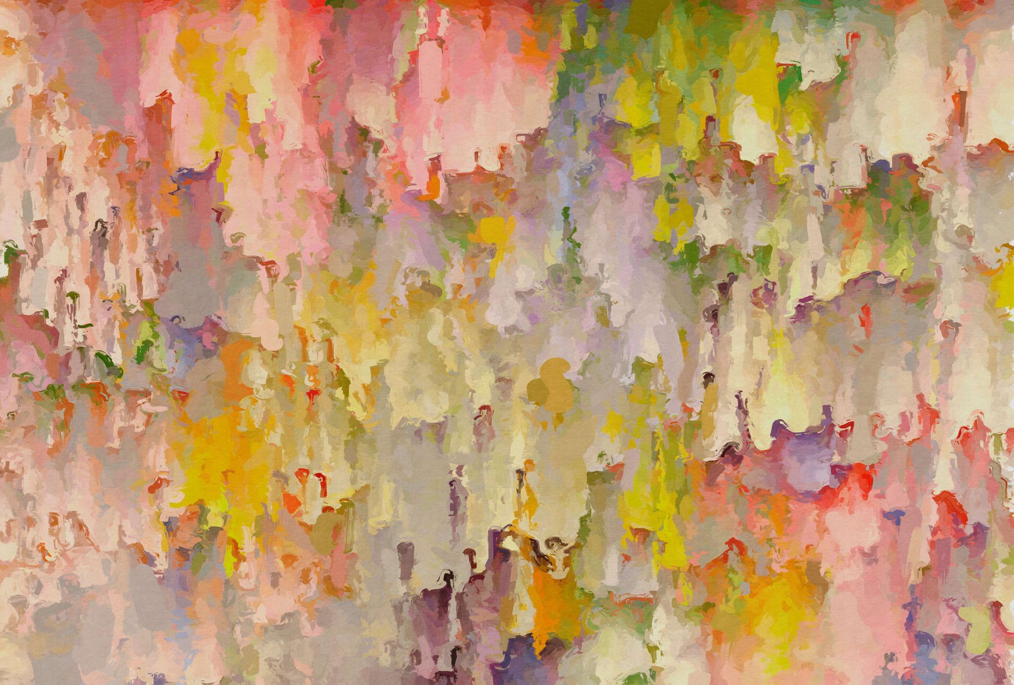             papier peint en papier panoramique »opulea« - Style aquarelle avec structure lin, dégradé - multicolore | intissé légèrement structuré
        