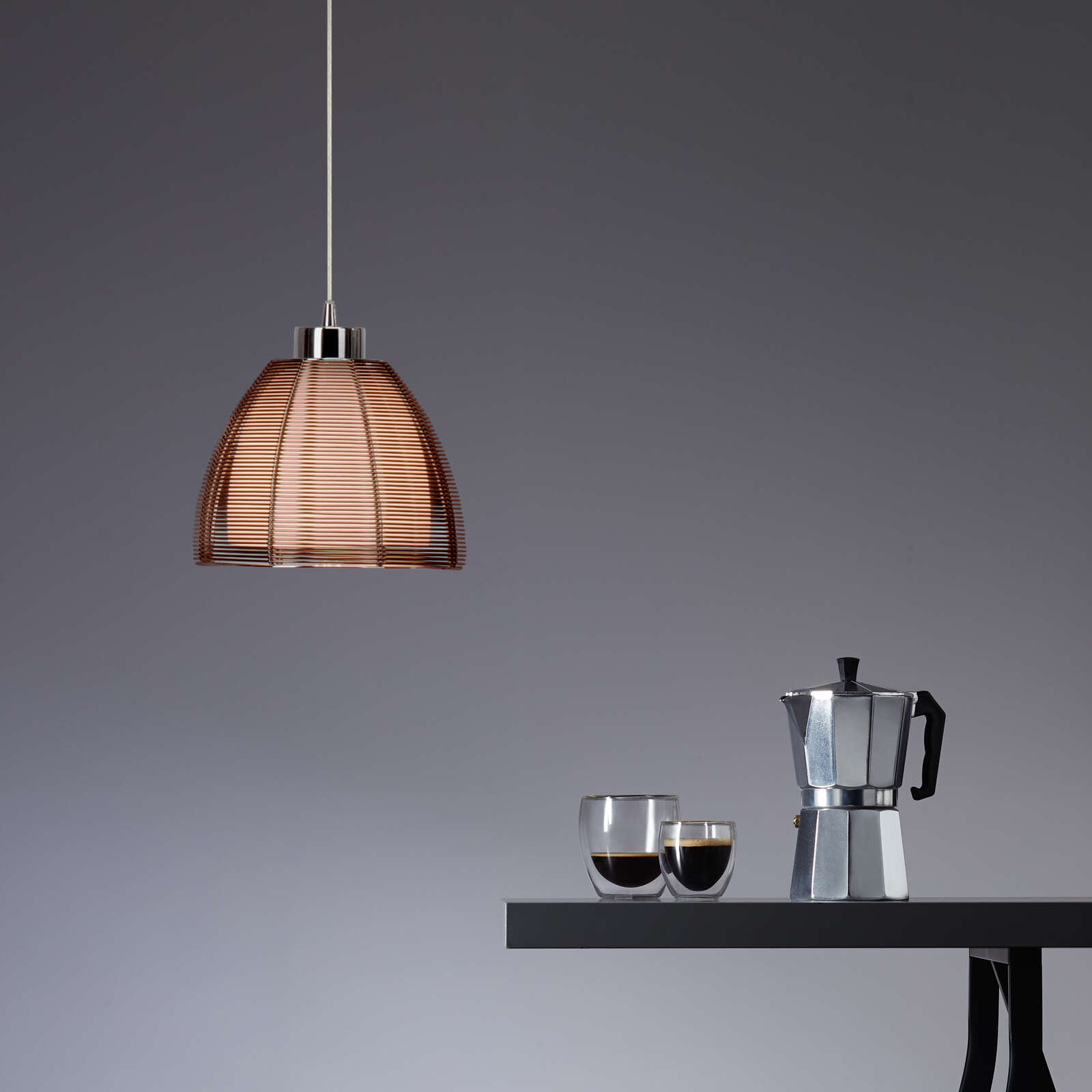             Glazen hanglamp - Maxime 2 - Bruin
        