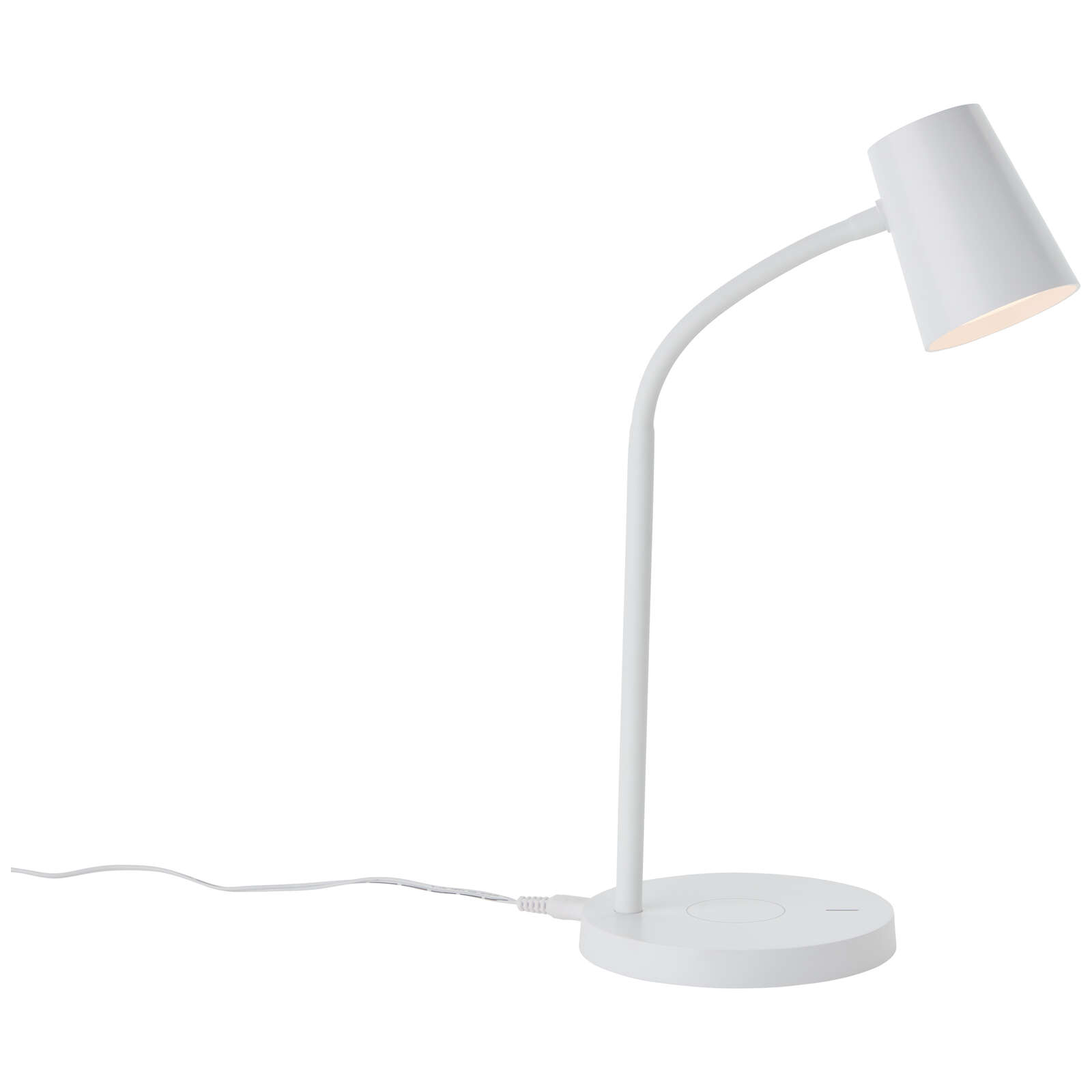             Lámpara de mesa de plástico - Jannik - Blanco
        
