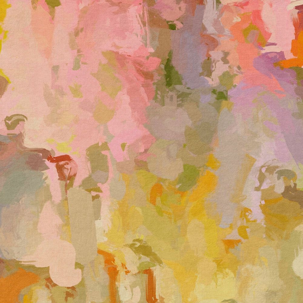             Digital behang »opulea« - aquarelontwerp met linnenstructuur, kleurverloop - Bont | Gladde, licht parelmoerglanzende vliesstof
        