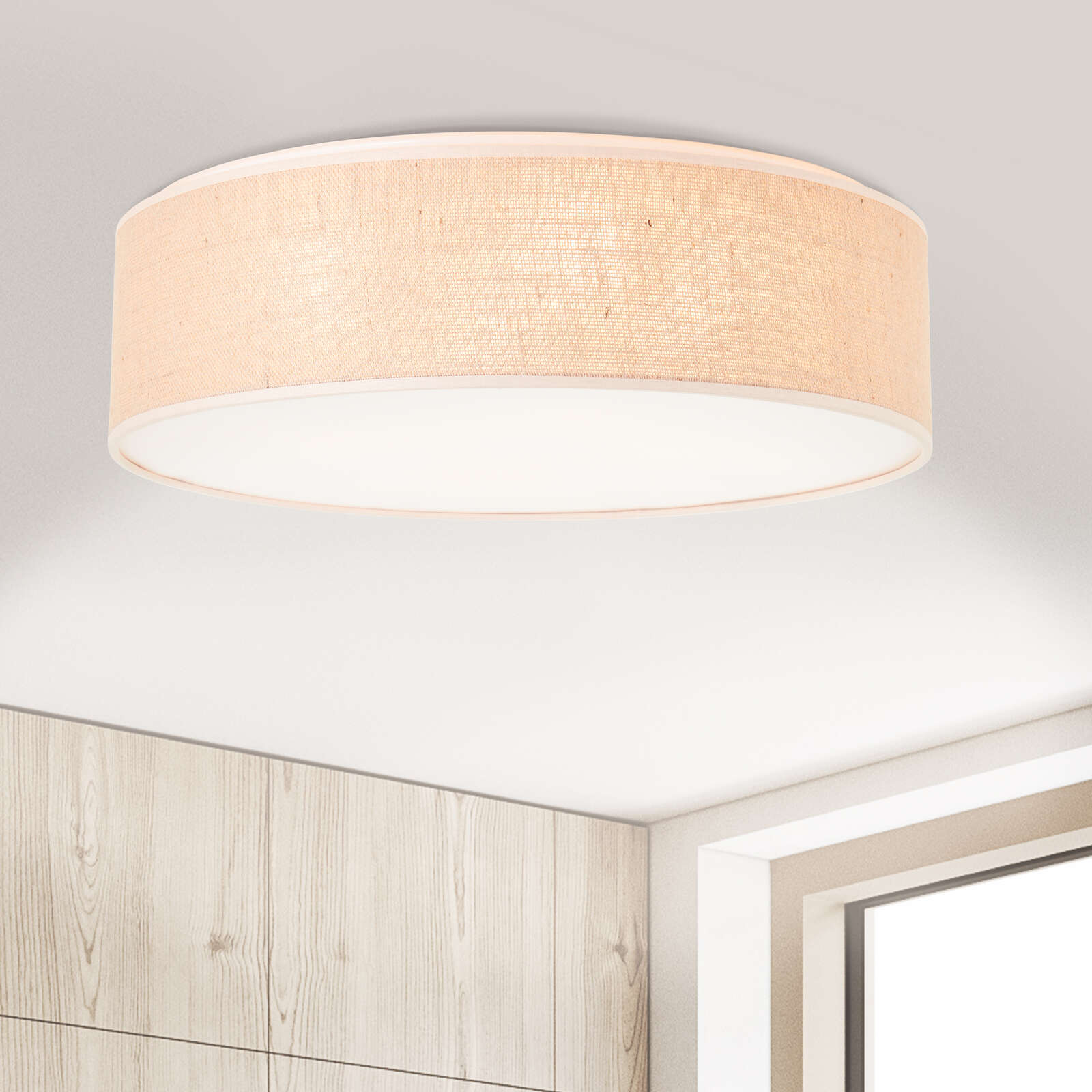             Textile ceiling light - Alicia 5 - Brown
        