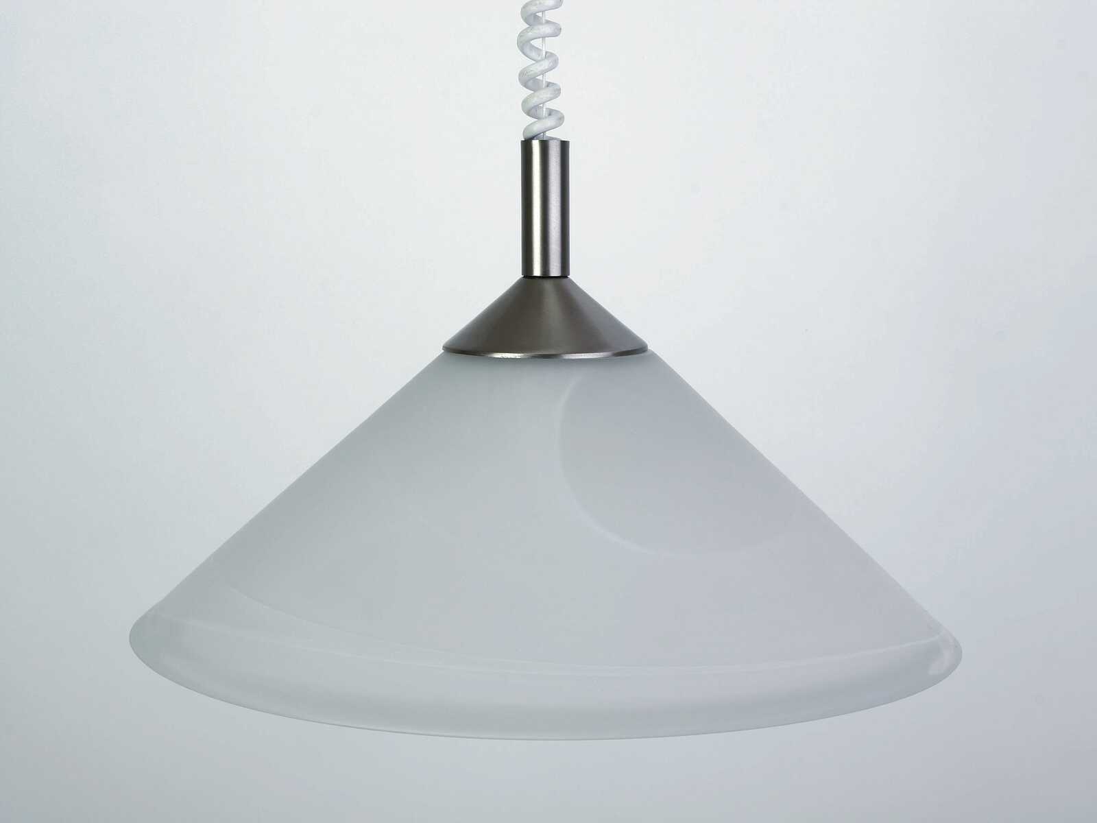             Glass pendant light - Alva - silver, white
        