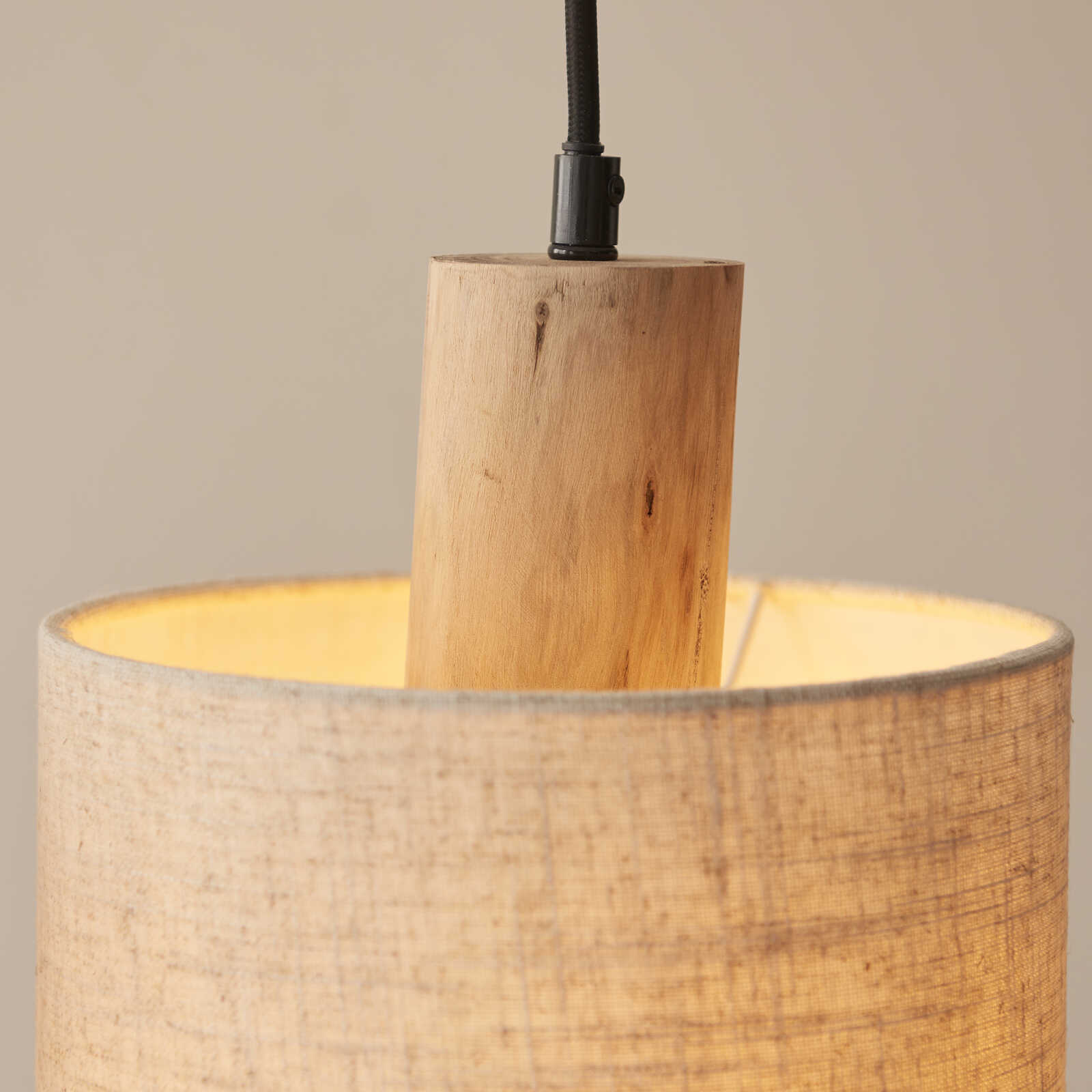             Wooden pendant light - Manuel - Brown
        