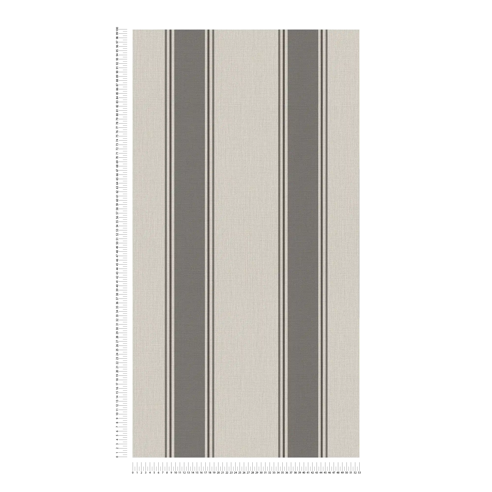             Classic stripe wallpaper in textile look - beige, grey
        