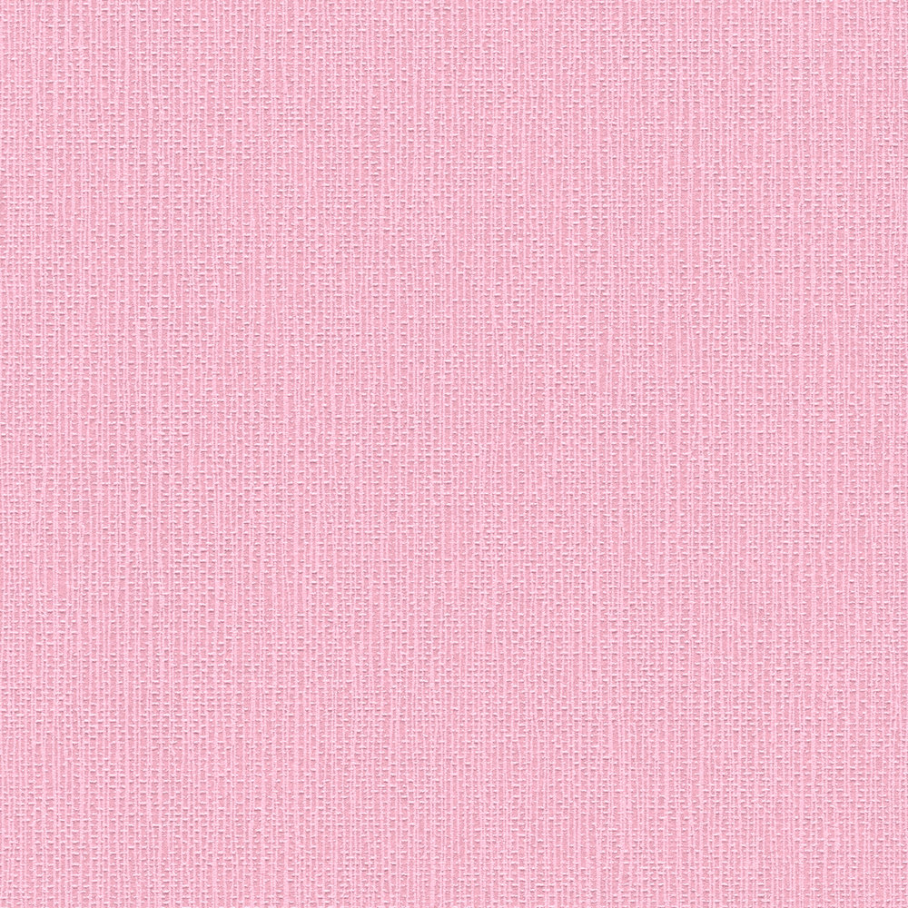             Papier peint rose pour chambre d'enfant avec effet textile pour les filles
        