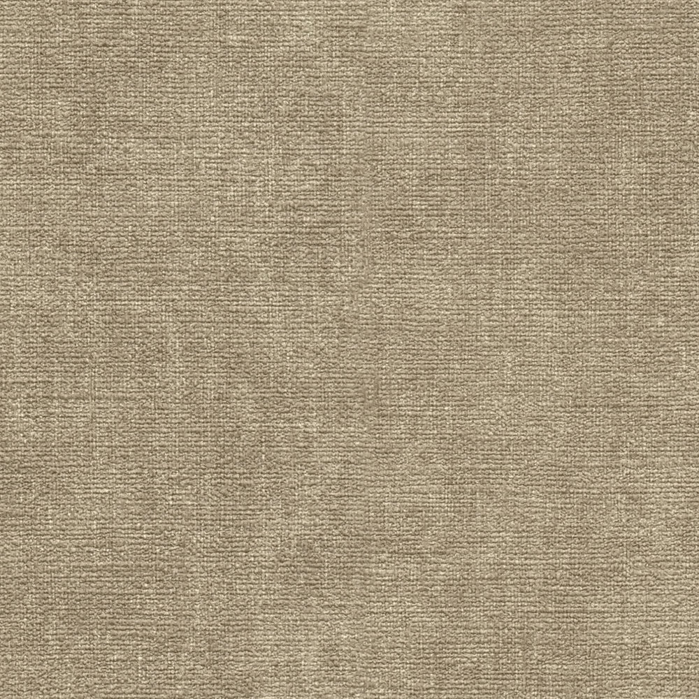             papier peint en papier intissé uni aspect textile - marron, beige
        