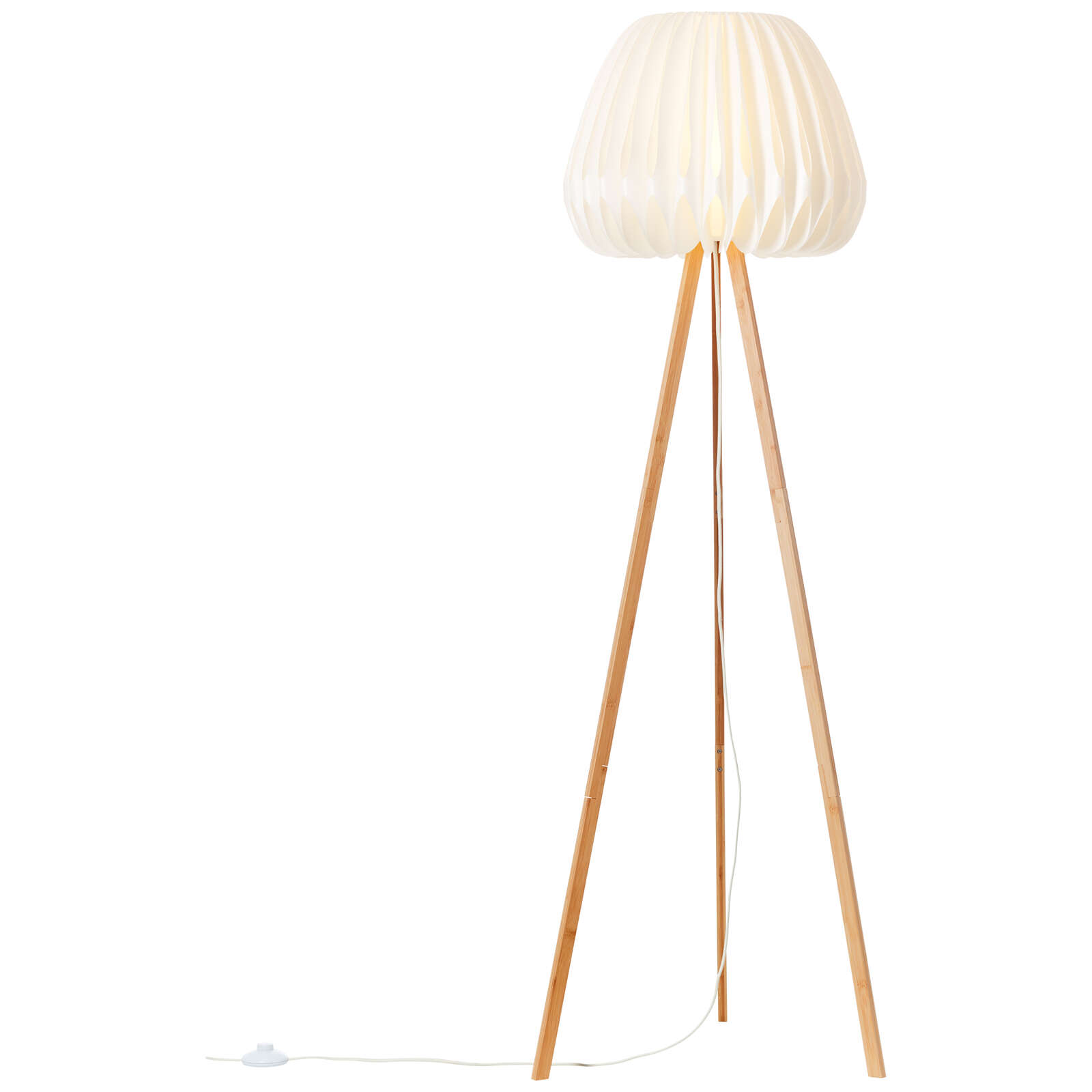             Lámpara de pie de bambú - Joel - Marrón
        
