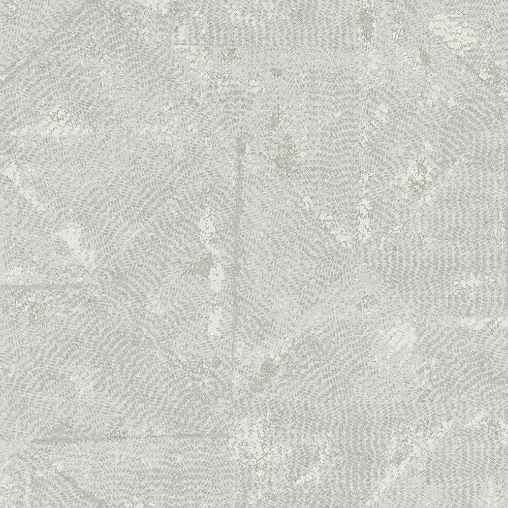             Papier peint gris clair uni avec détails asymétriques - gris, argenté
        