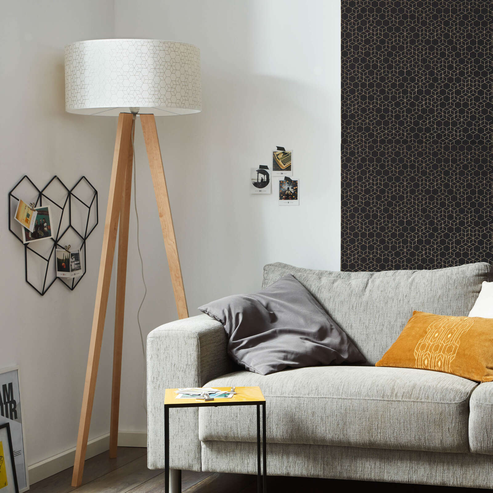             Floor lamp made of textile - Hannes 11 - Brown
        