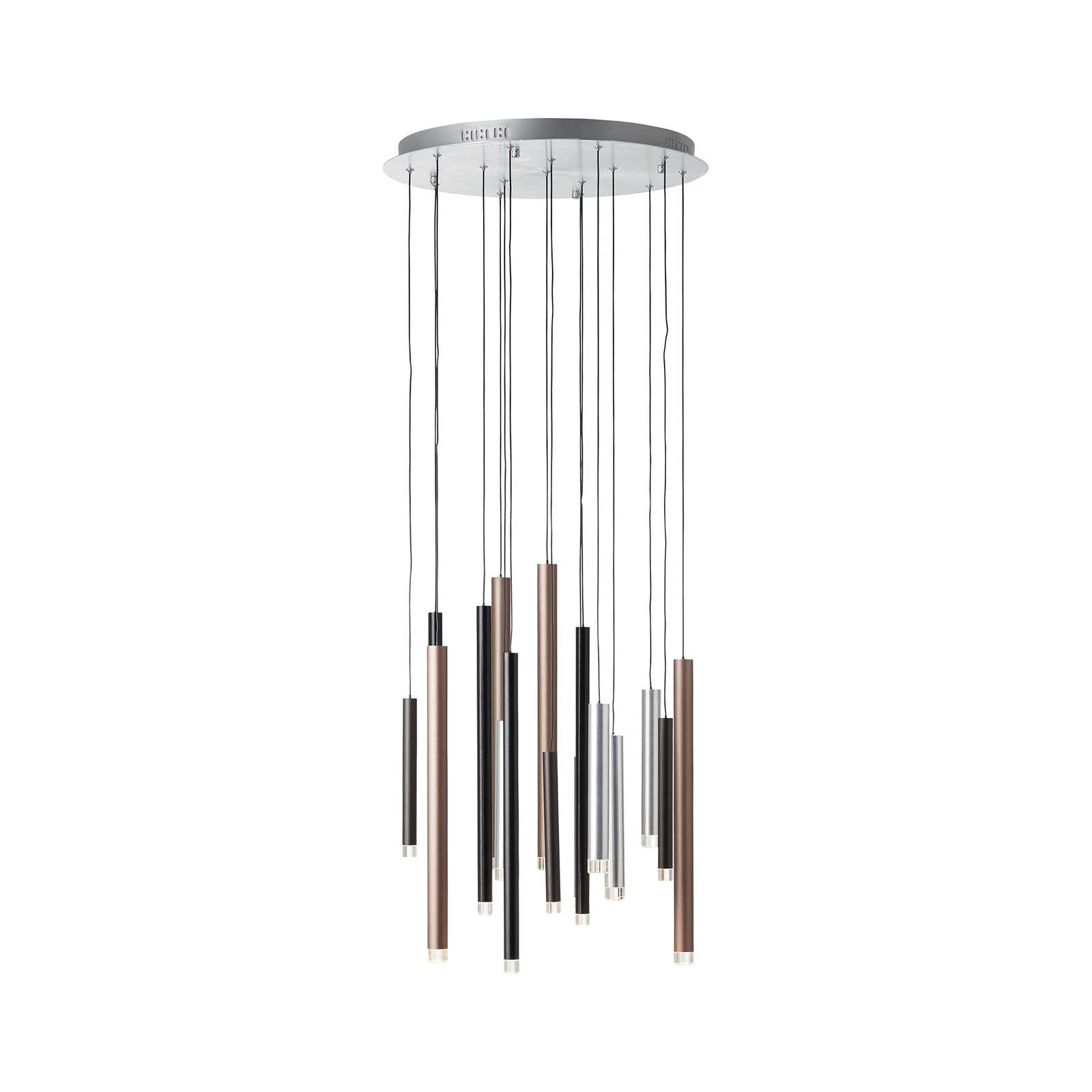 Metalen hanglamp - Eddy 10 - Bruin
