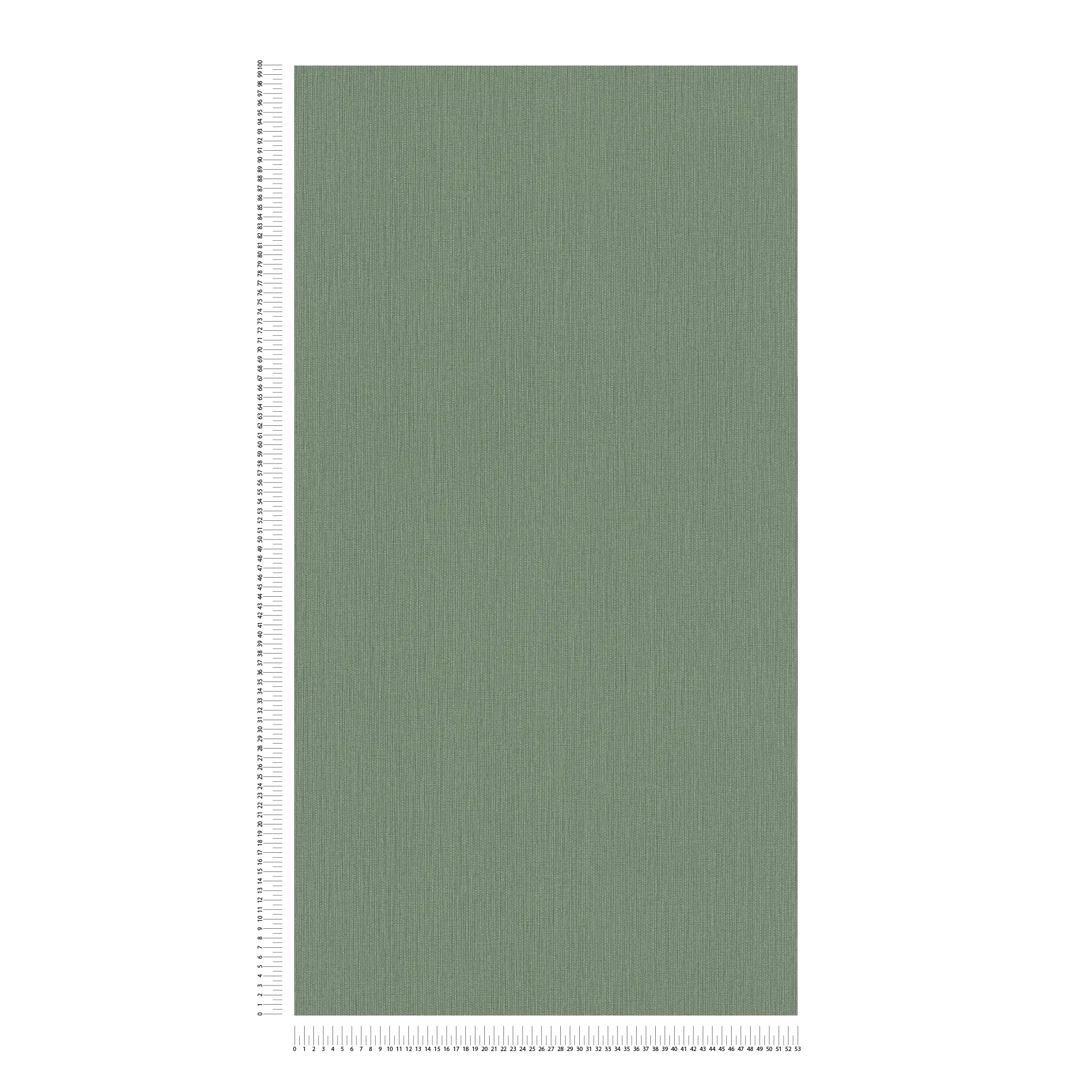             Non-woven wallpaper in a single colour with a woven look - green
        