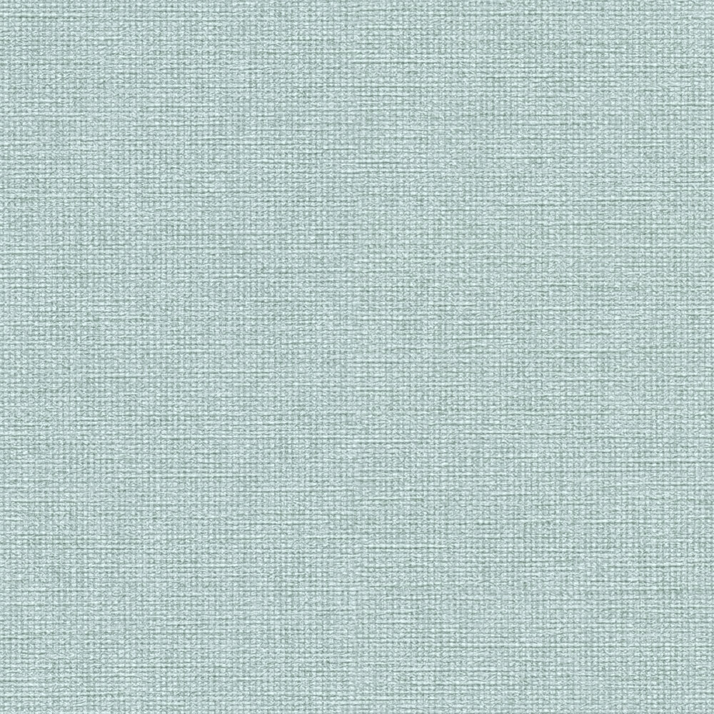             Single-coloured non-woven wallpaper with a light textile look - Blue
        