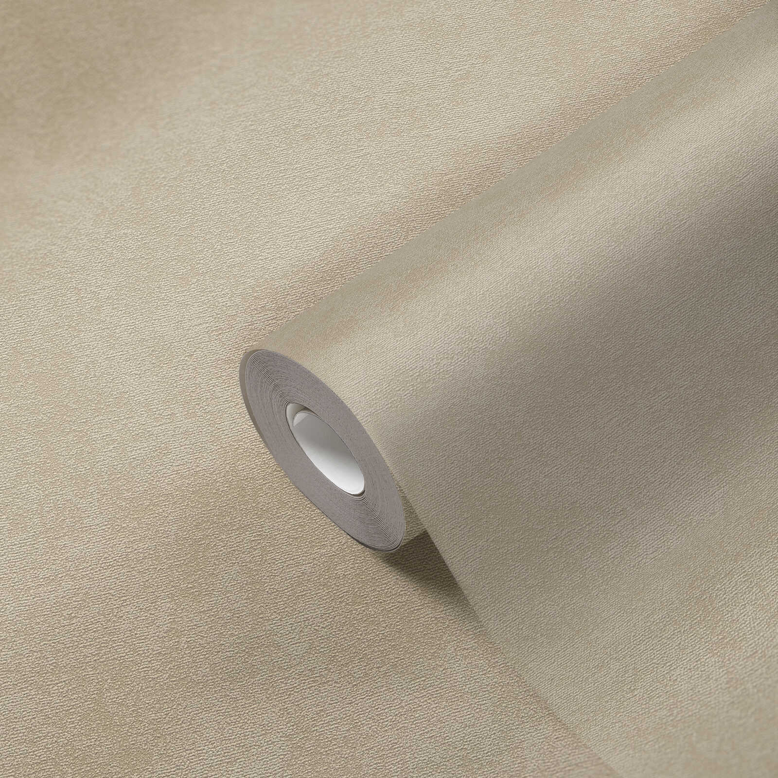             Papel pintado liso no tejido de textura fina - beige
        