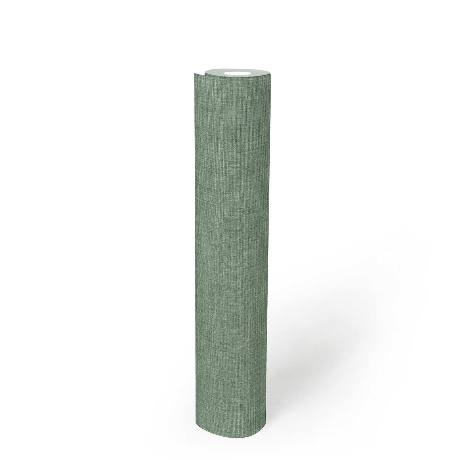             papier peint en papier uni aspect textile avec structure - Vert
        