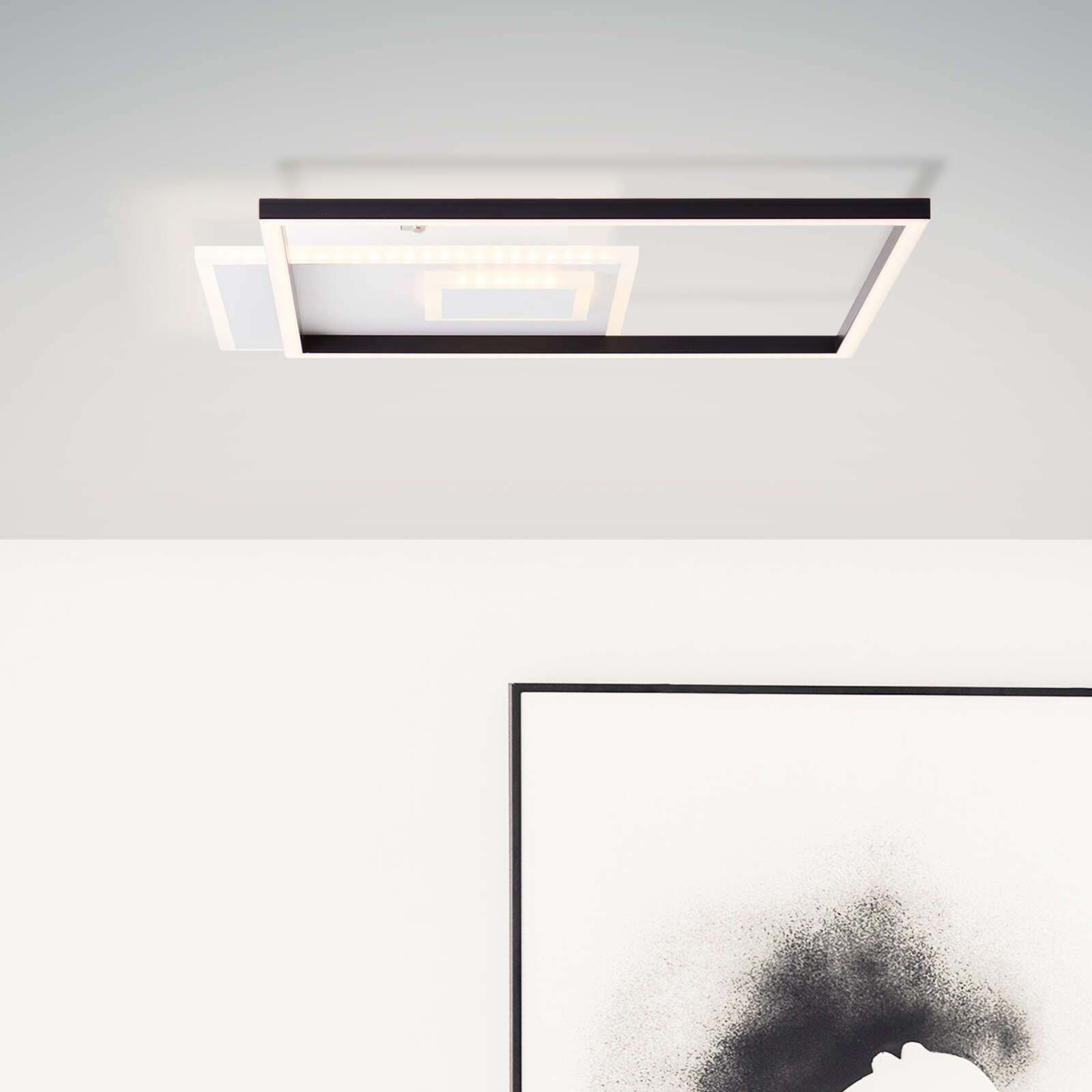             Plastic ceiling light - Johann - Black
        