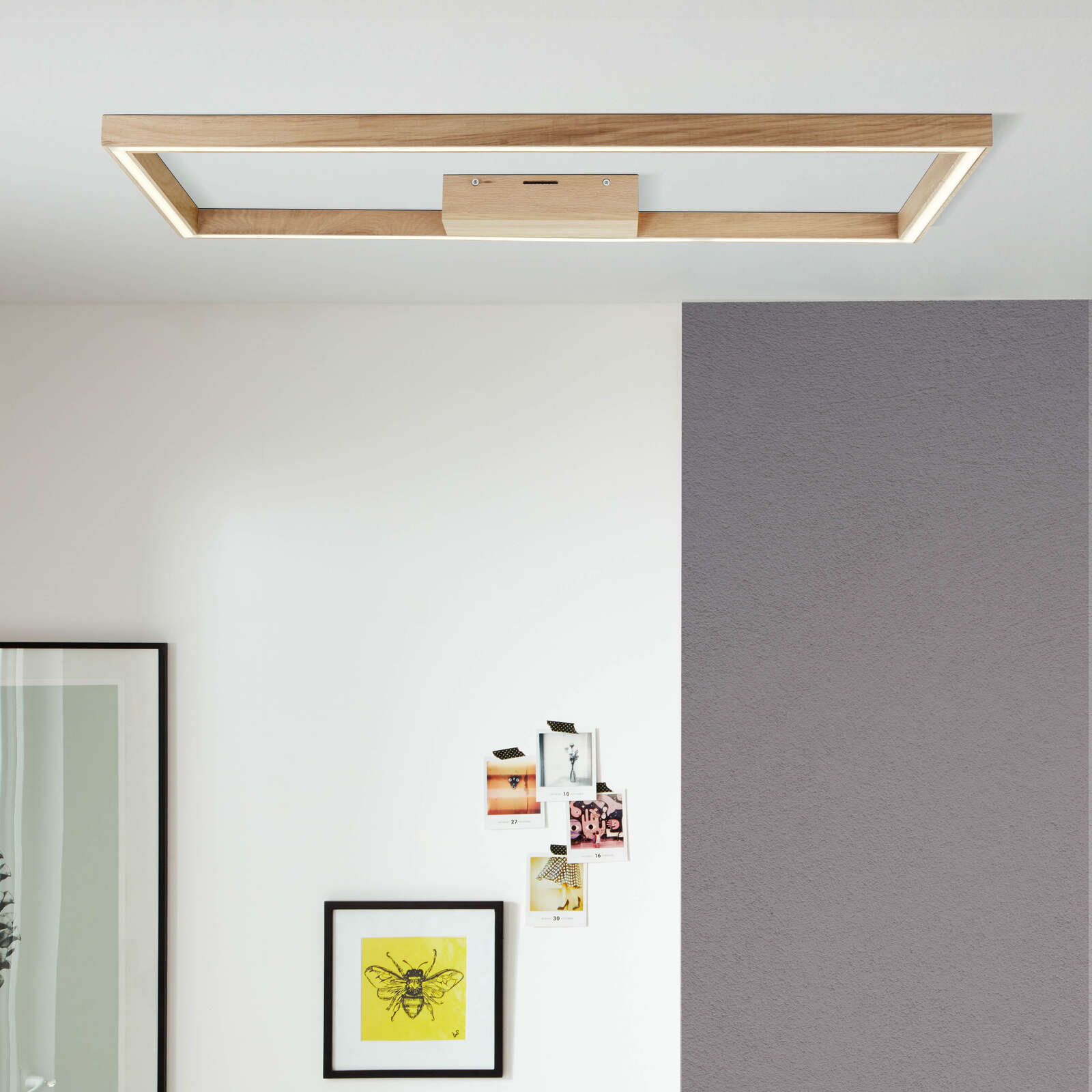             Wooden ceiling light - Eveline - Brown
        
