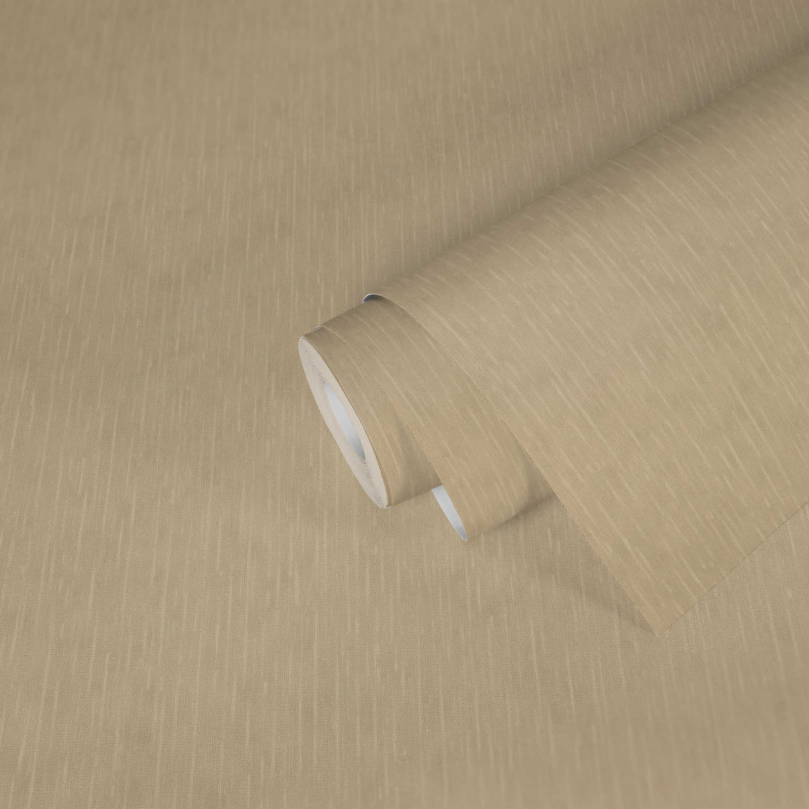             Papel pintado VERSACE beige liso con estructura en relieve
        