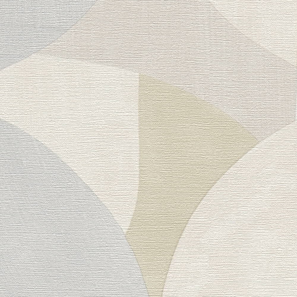             Carta da parati non tessuta con grafica astratta in stile Bauhaus - grigio, crema, beige
        