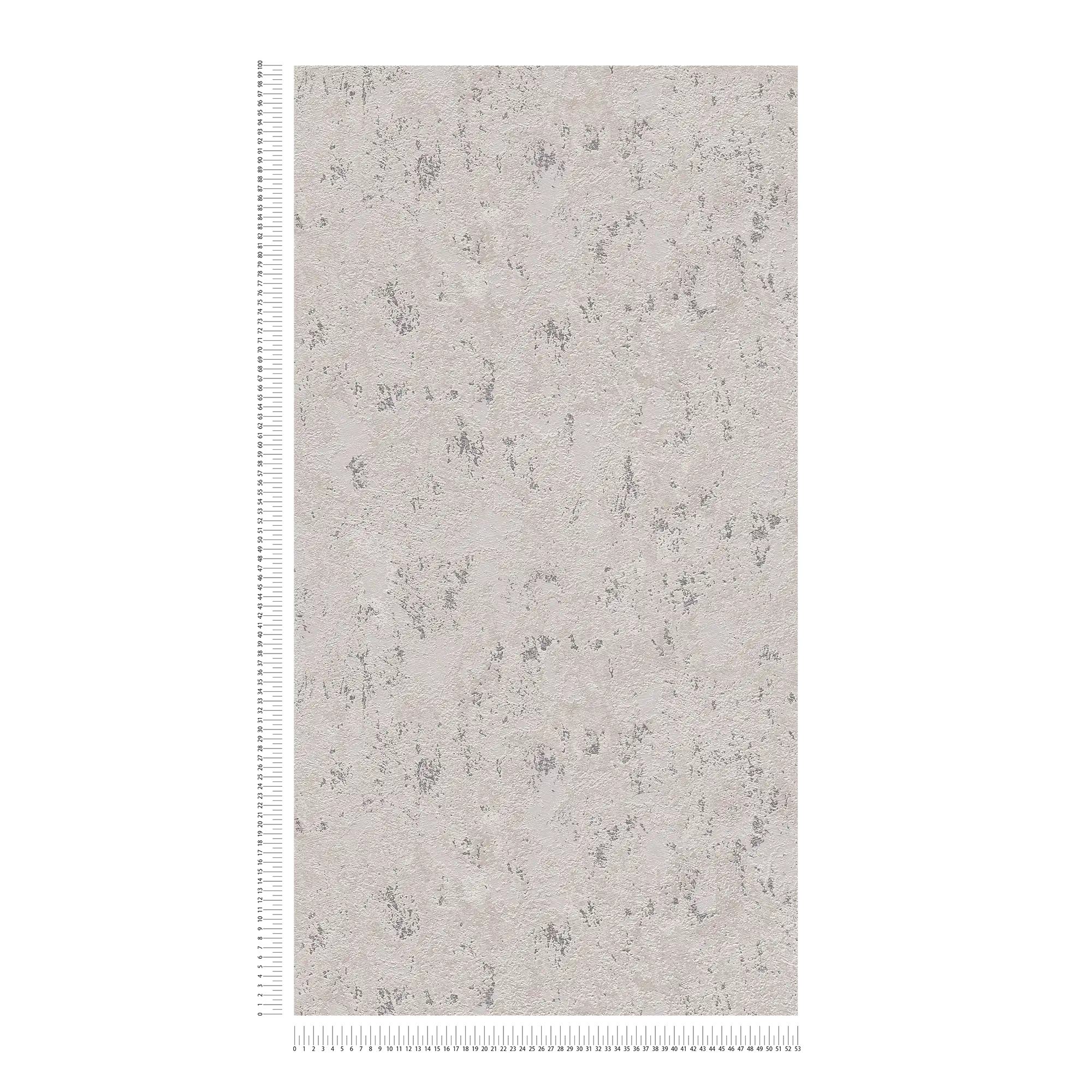             papier peint en papier intissé aspect plâtre grossier avec accents - gris, beige, argenté
        