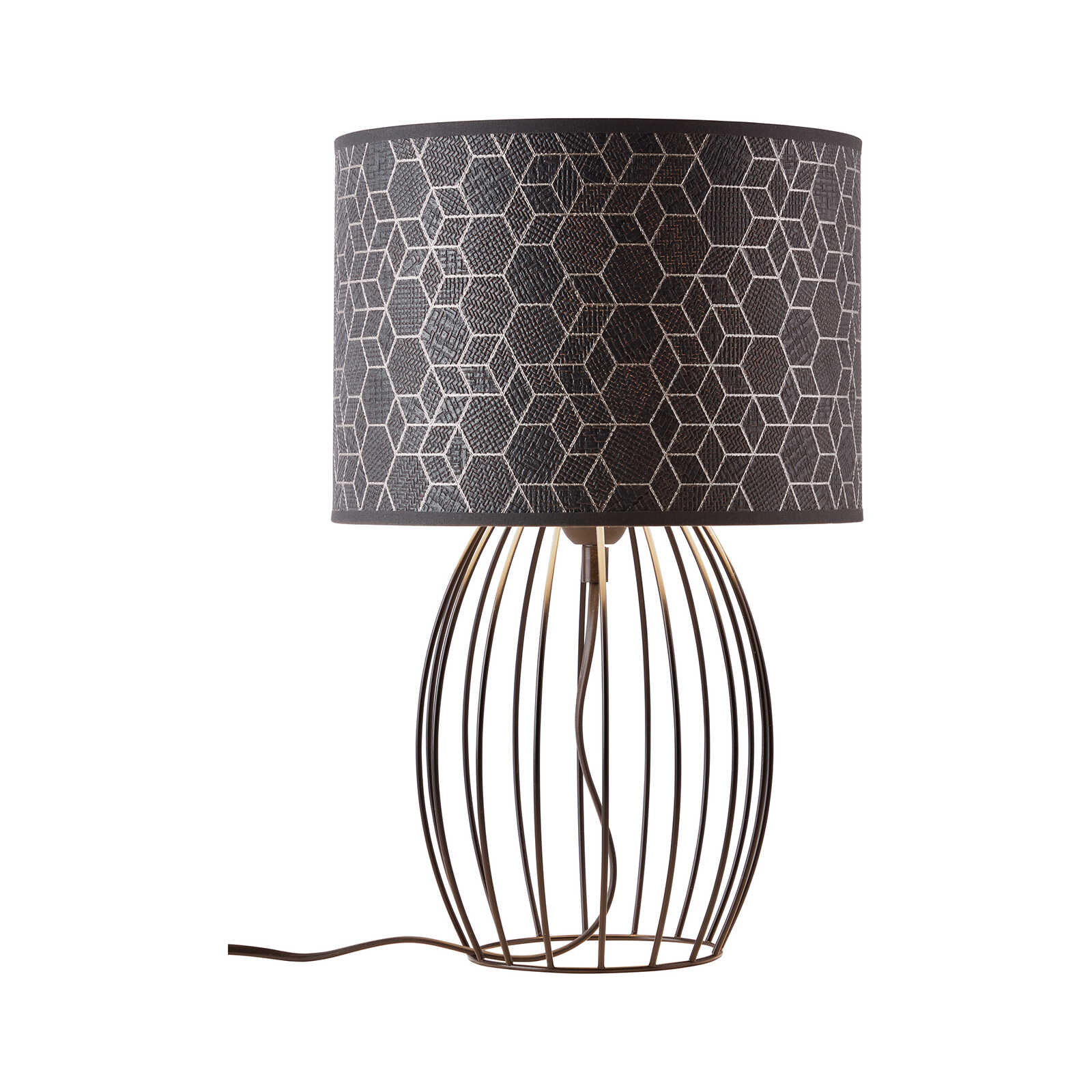 Lampe de table en textile - Hannes 2 - Noir
