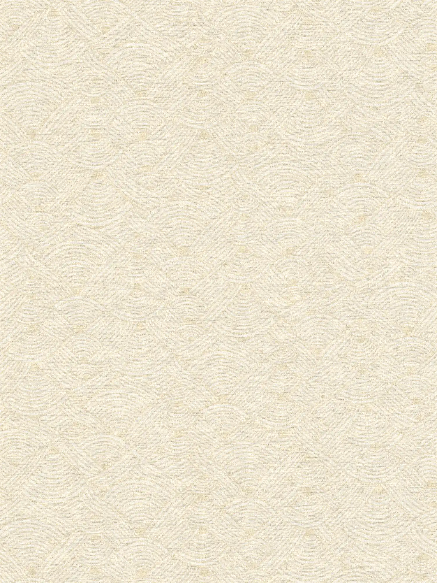         Non-woven wallpaper lichen design in ethnic style - cream, white
    