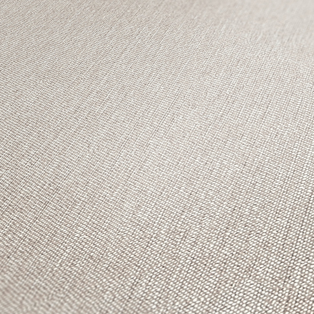             Plain non-woven wallpaper with a light textile texture - beige
        