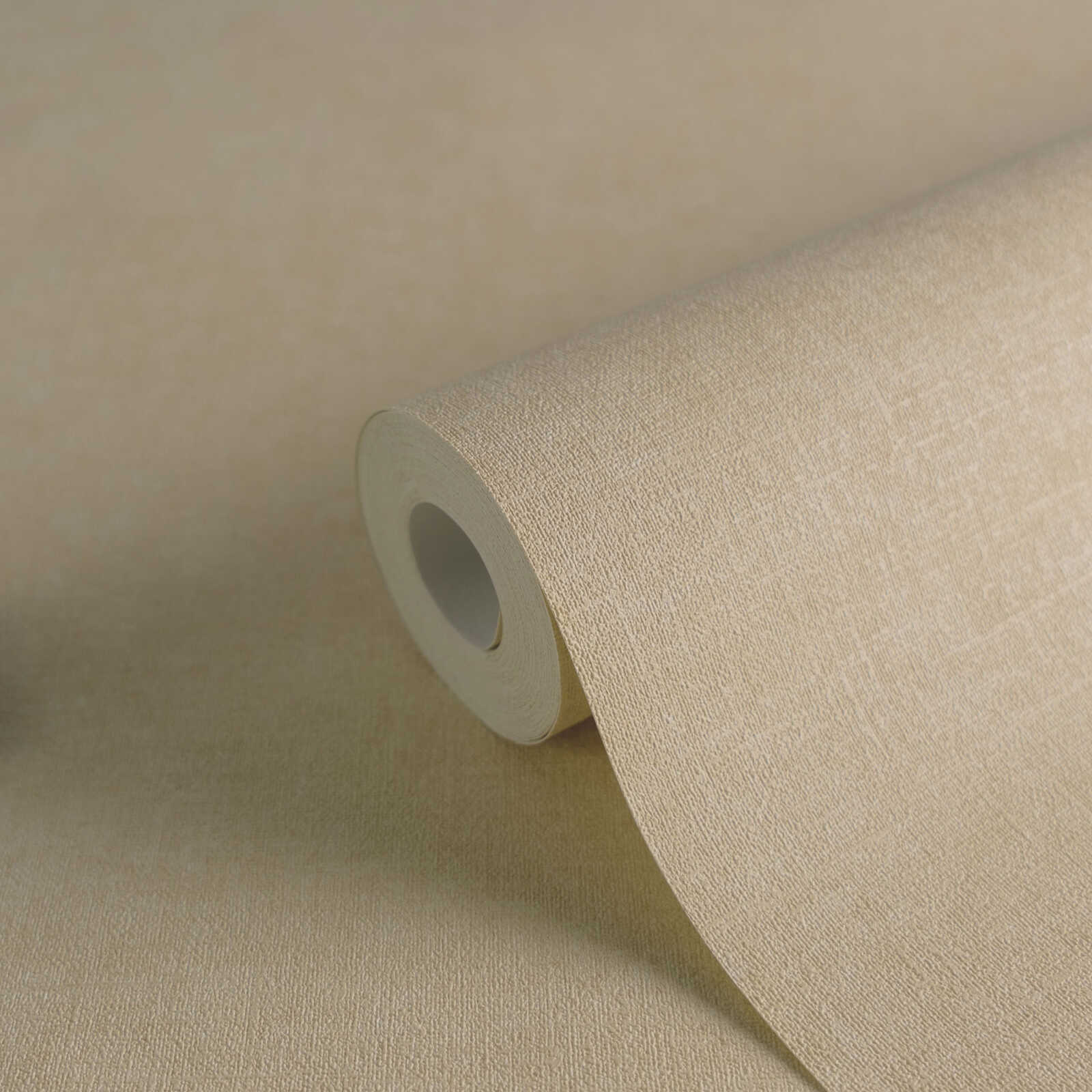             papier peint en papier intissé uni aspect textile - beige, marron
        