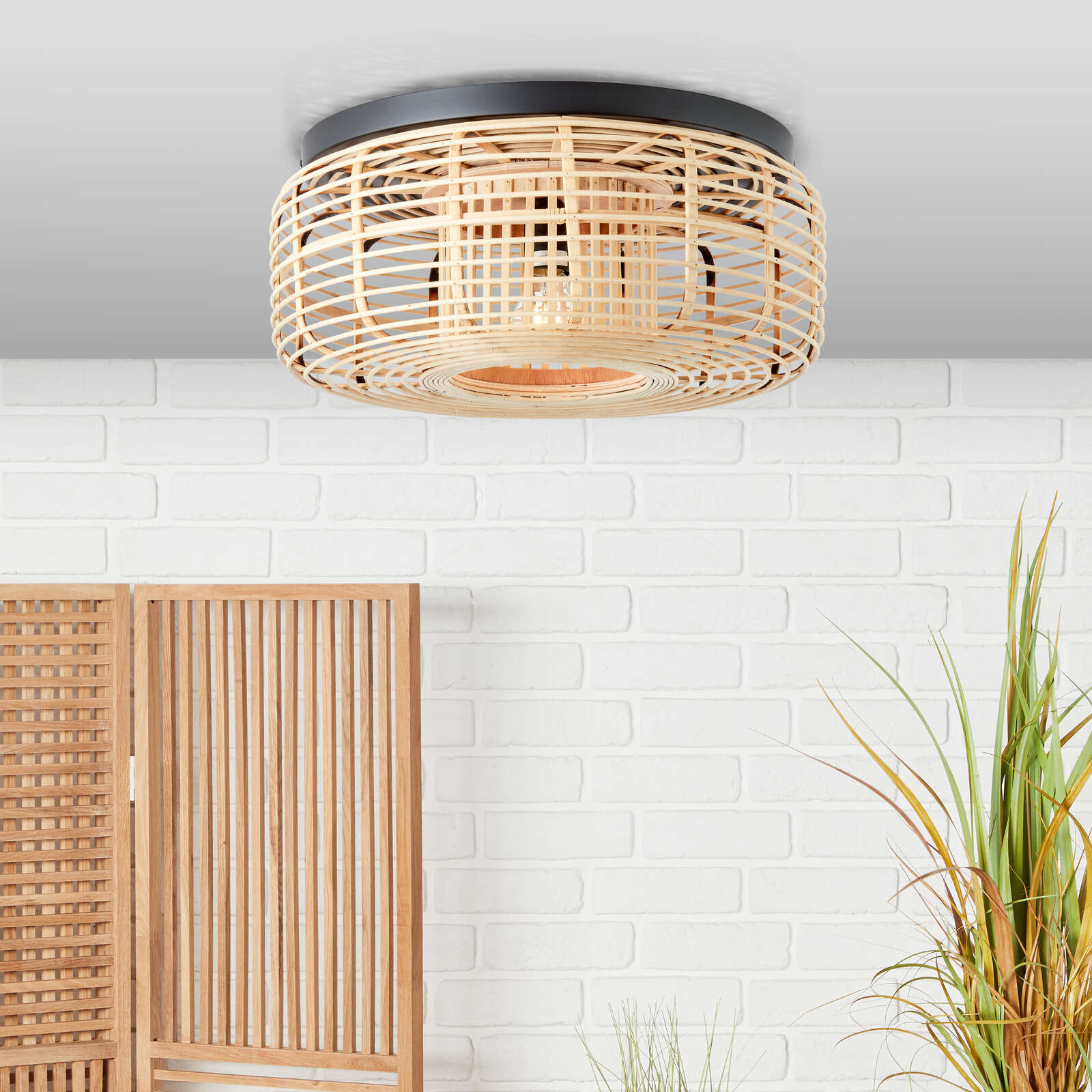             Bamboo ceiling light - Elma 3 - Brown
        
