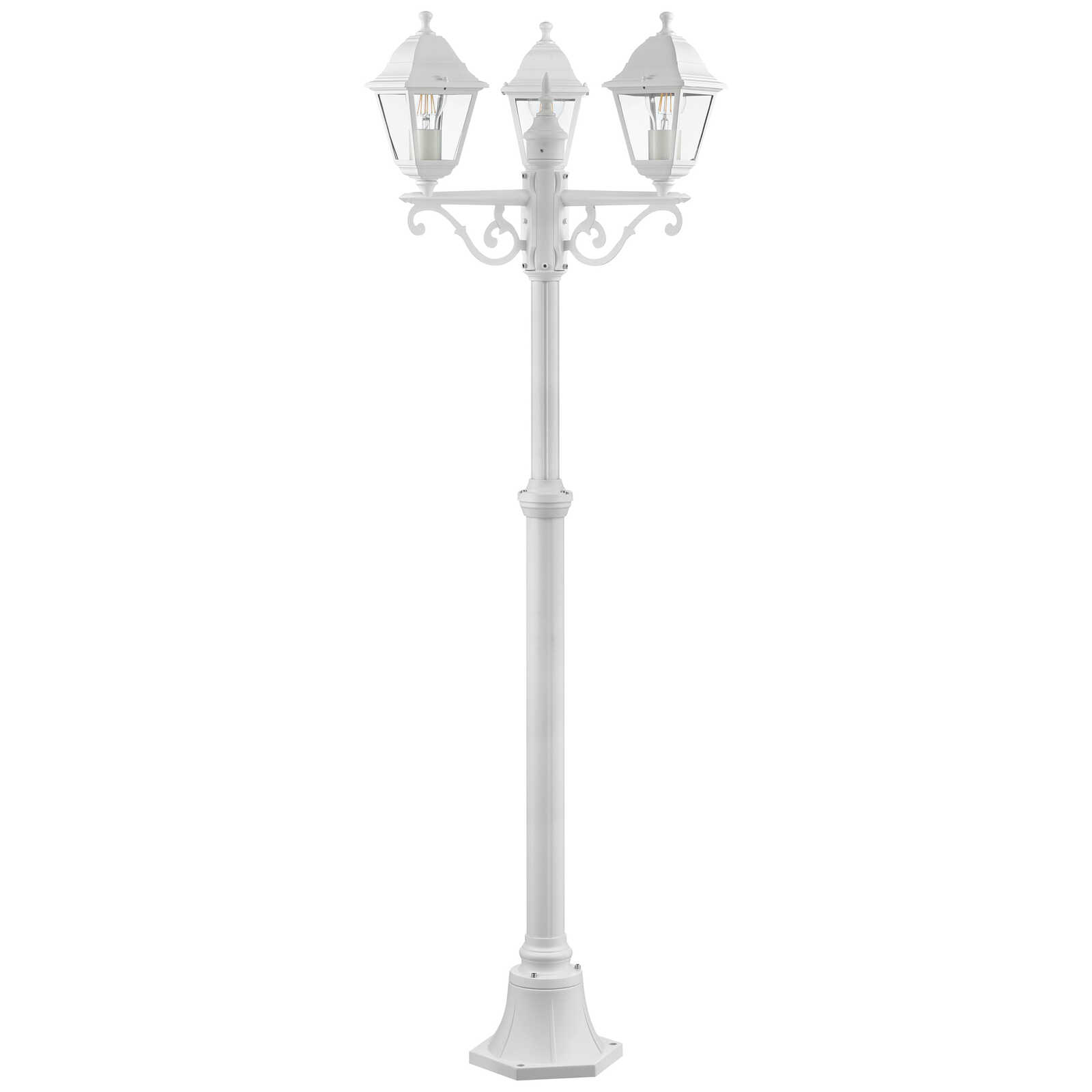             Lámpara de pie de exterior de cristal - Luis 1 - Blanco
        