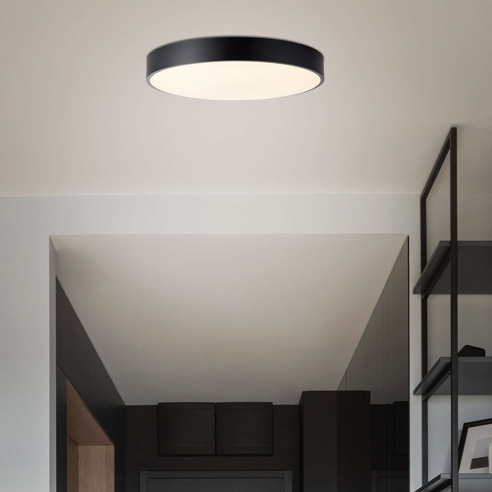             Metal wall and ceiling light - Niklas 3 - Black
        