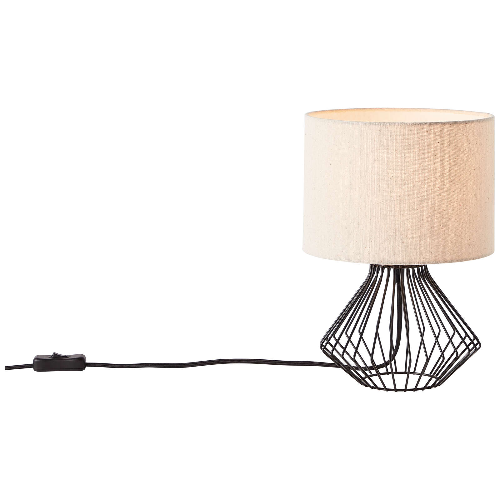             Lampe de table en textile - Liana - Marron
        