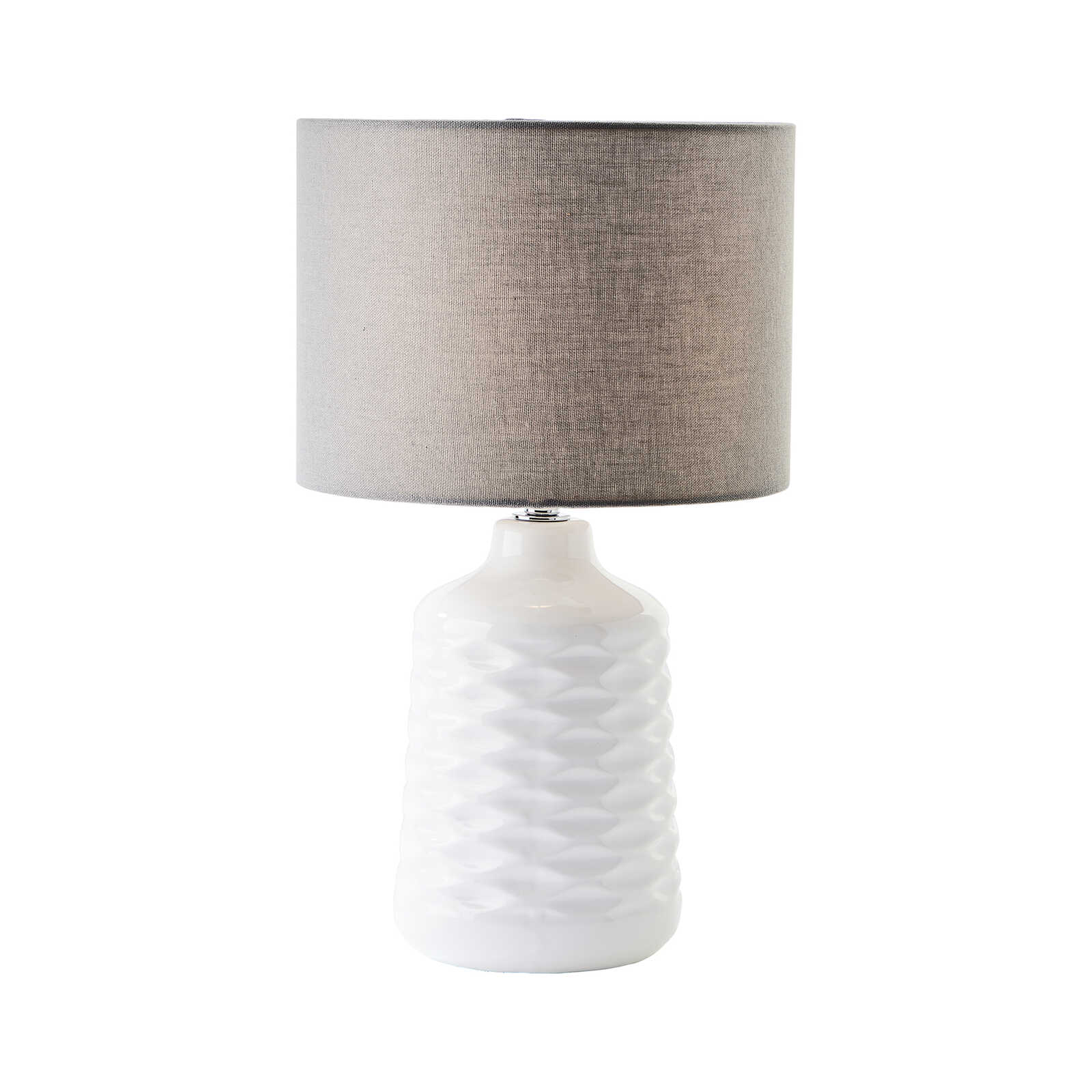 Lámpara de mesa textil - Jasper 1 - Gris
