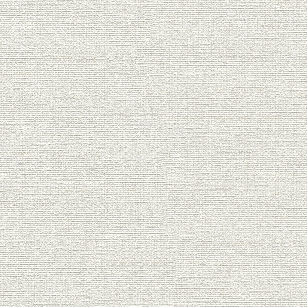             Non-woven wallpaper in a plain fabric pattern - cream, white
        