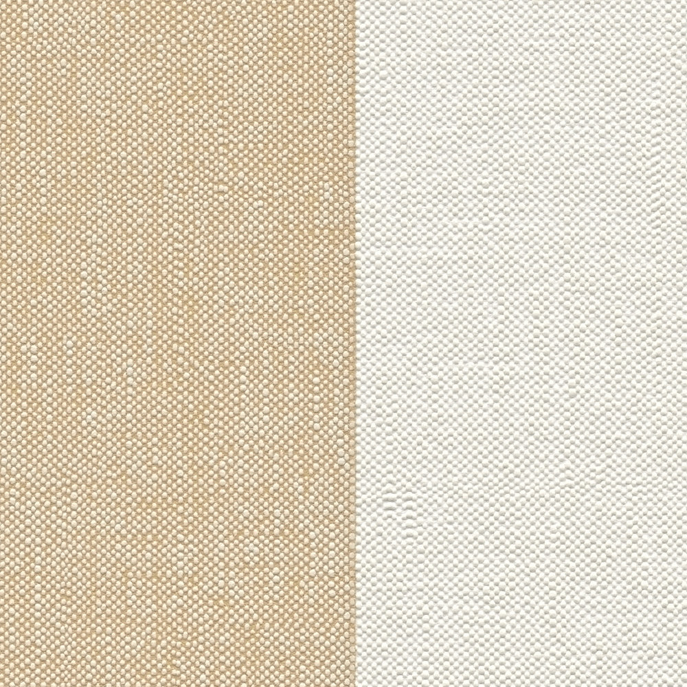             Striped non-woven wallpaper with textured surface - orange, cream, white
        