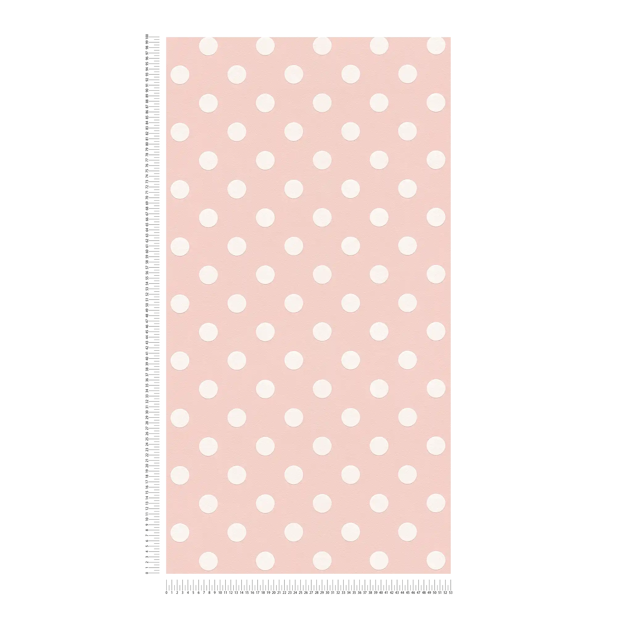             Pink dots wallpaper, polka dots for girls room - pink, white
        