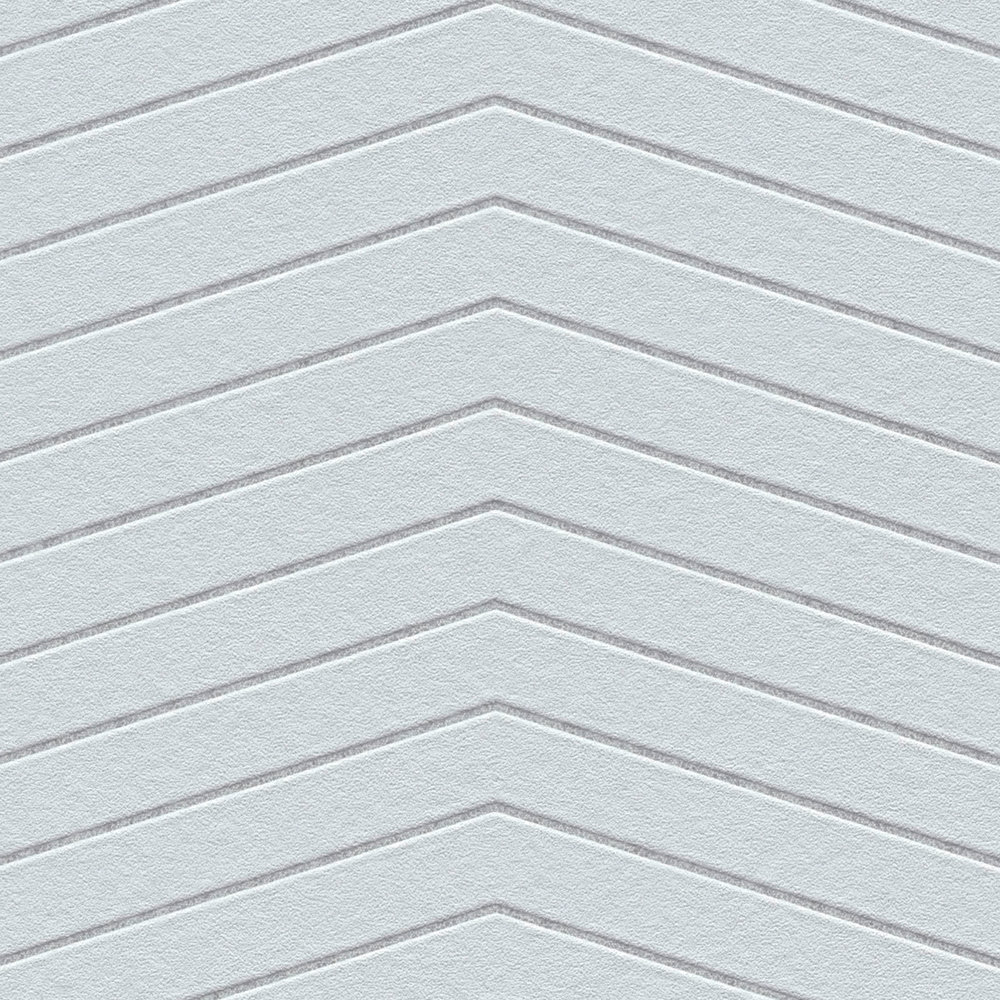             Non-woven wallpaper line pattern and metallic effect - grey, silver
        