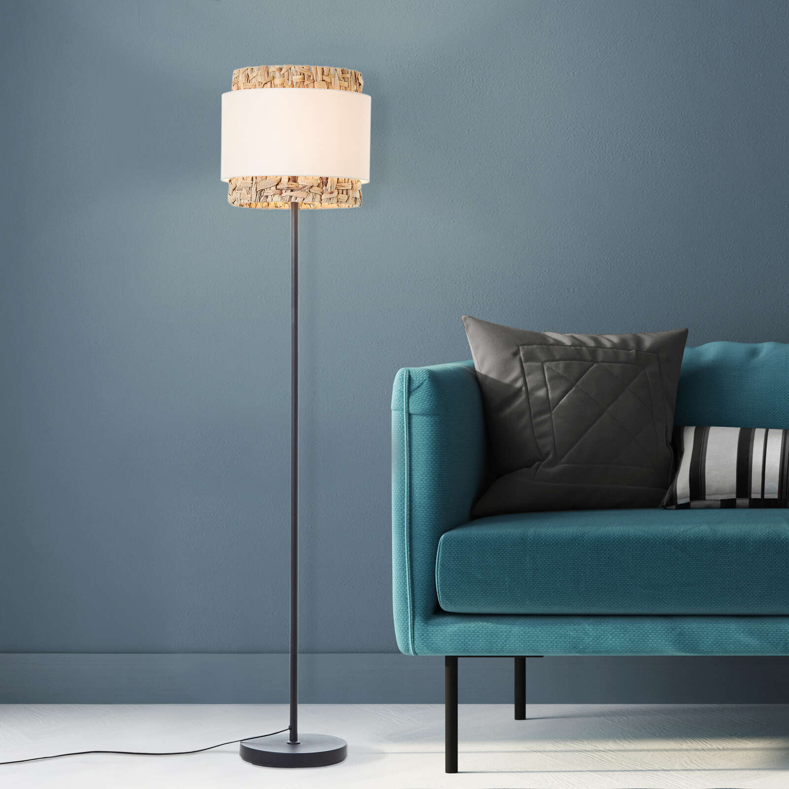             Floor lamp made of textile - Till 7 - Brown
        
