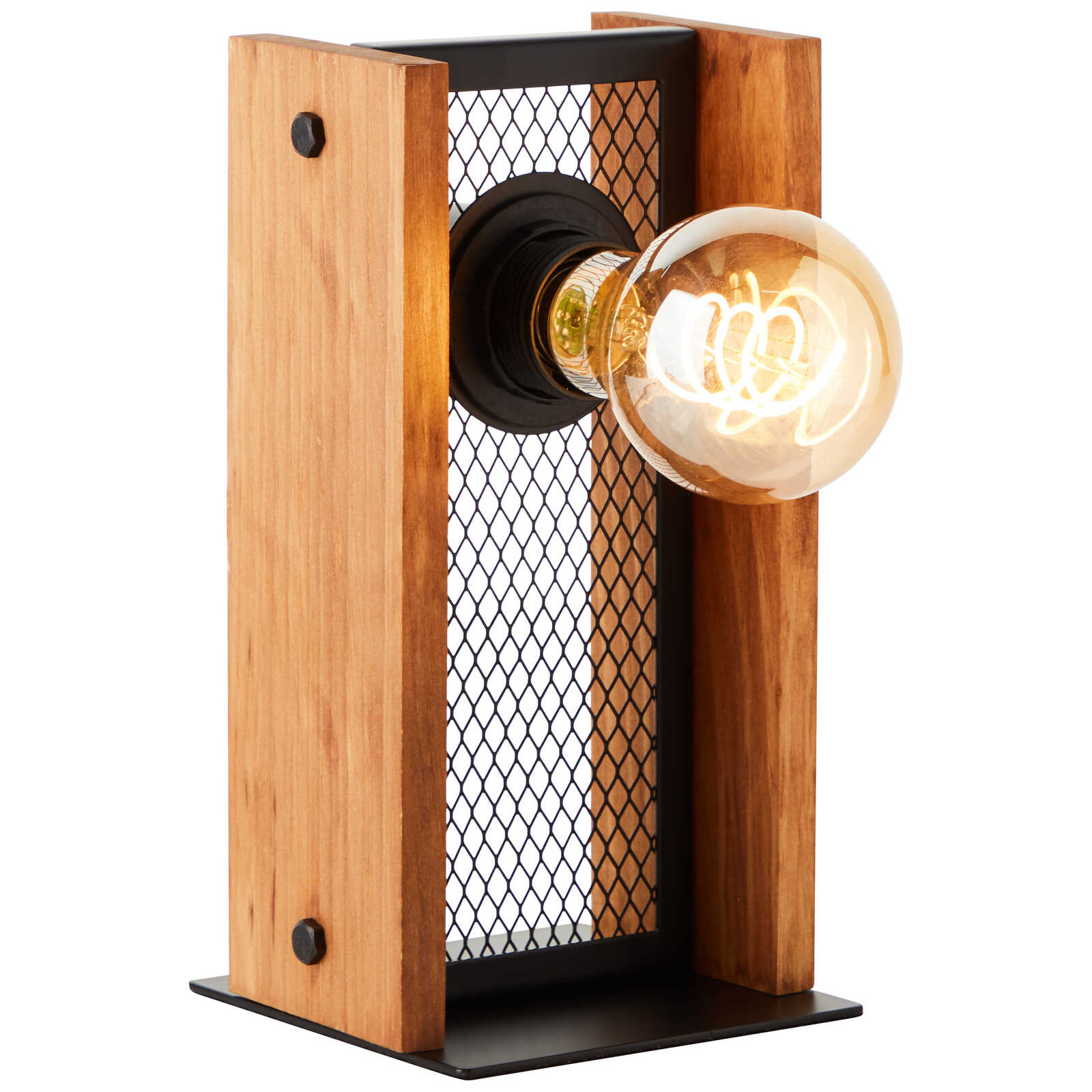             Lámpara de mesa de madera - Daniel - Marrón
        