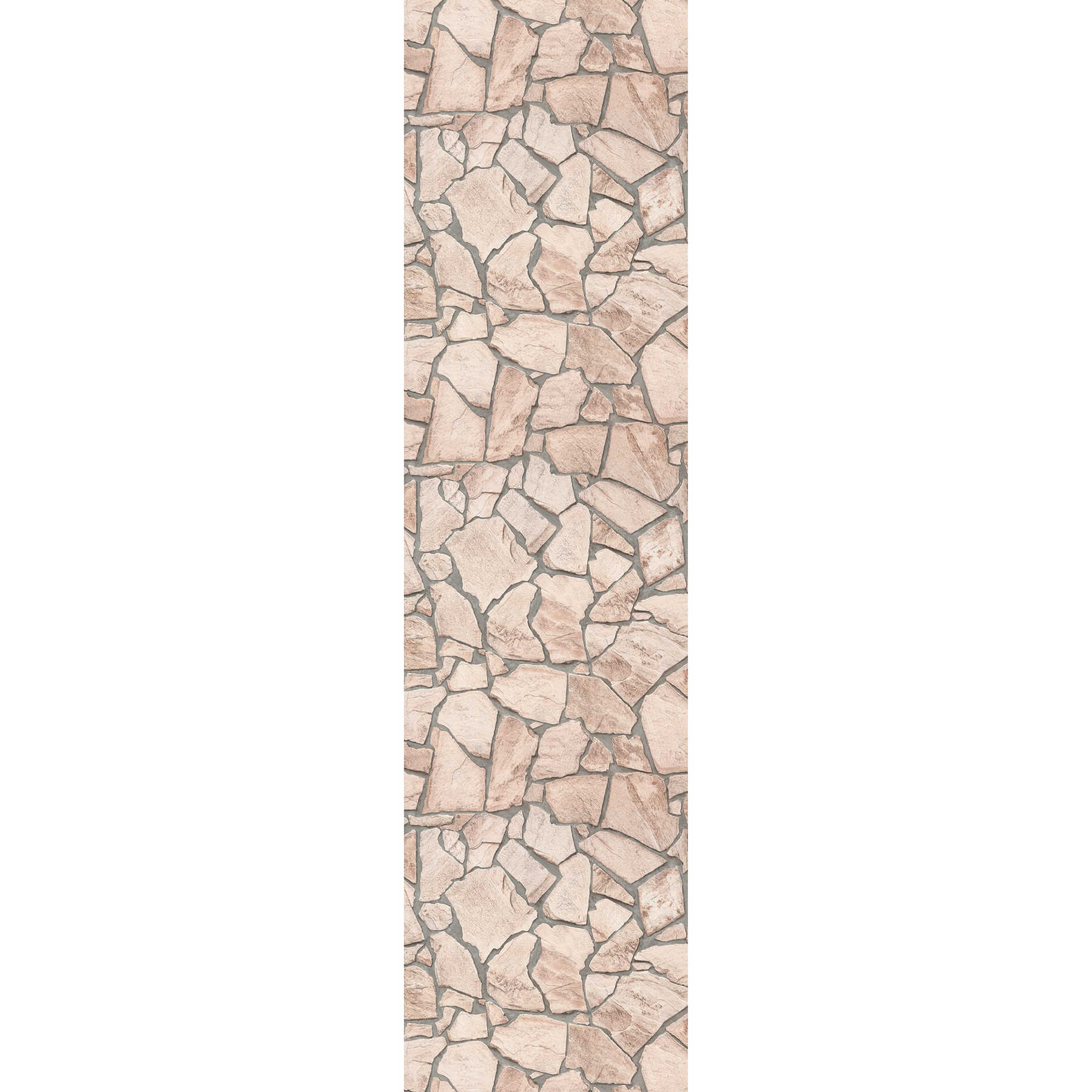         Stone look wallpaper with natural stone masonry - cream
    