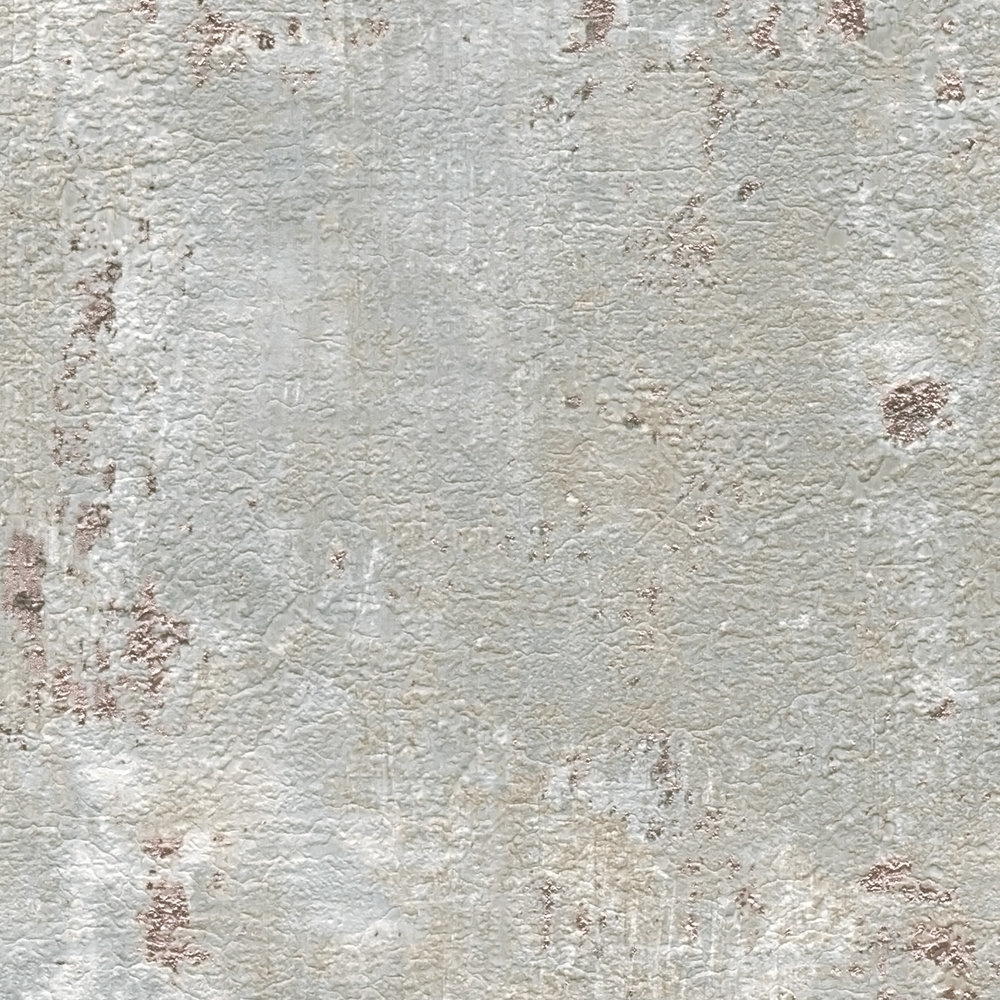             Non-woven wallpaper in used look with metallic accents - grey, blue, bronze
        