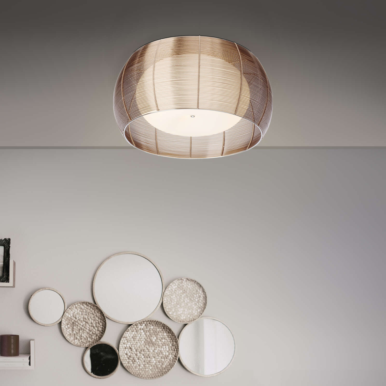             Glazen plafondlamp - Maxime 10 - Bruin
        