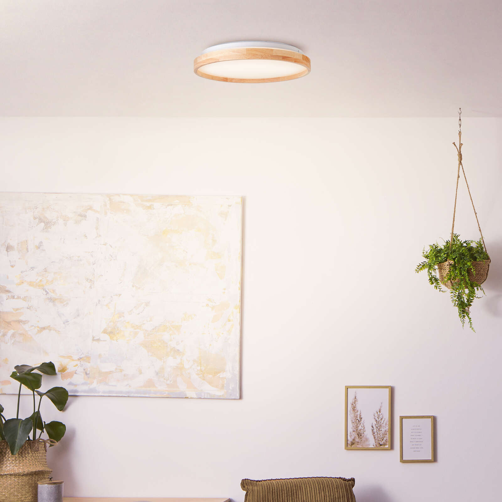             Wooden ceiling light - Alea 1 - Beige
        