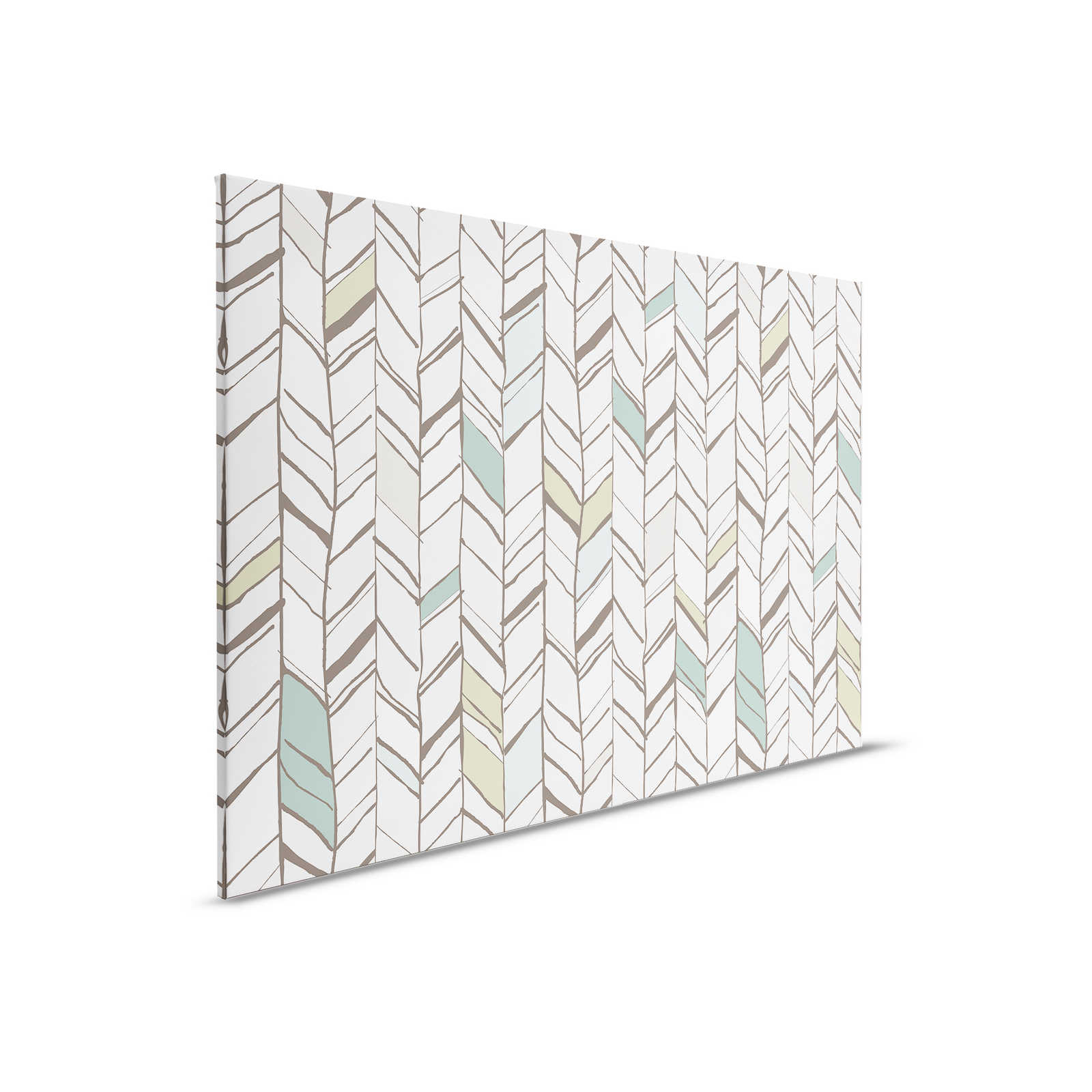         Scandi stijl streeppatroon canvas - 90 cm x 60 cm
    