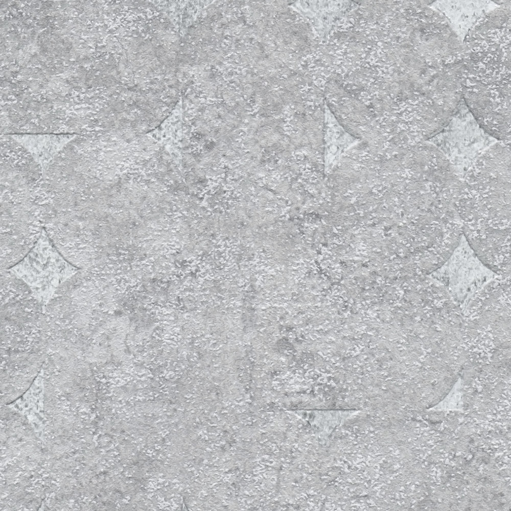             Wallpaper with geometric shapes and shiny accents - grey, silver
        