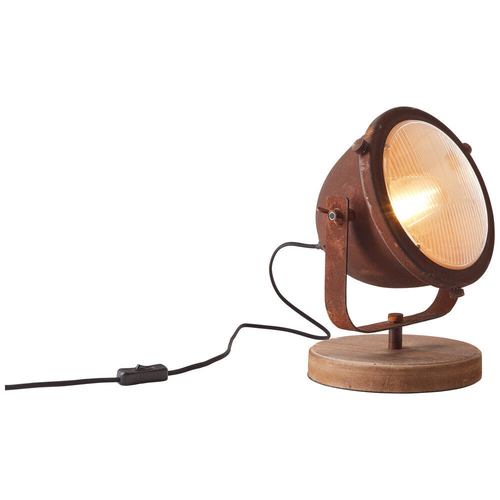             Lámpara de mesa de madera - Dilara 1 - Marrón
        