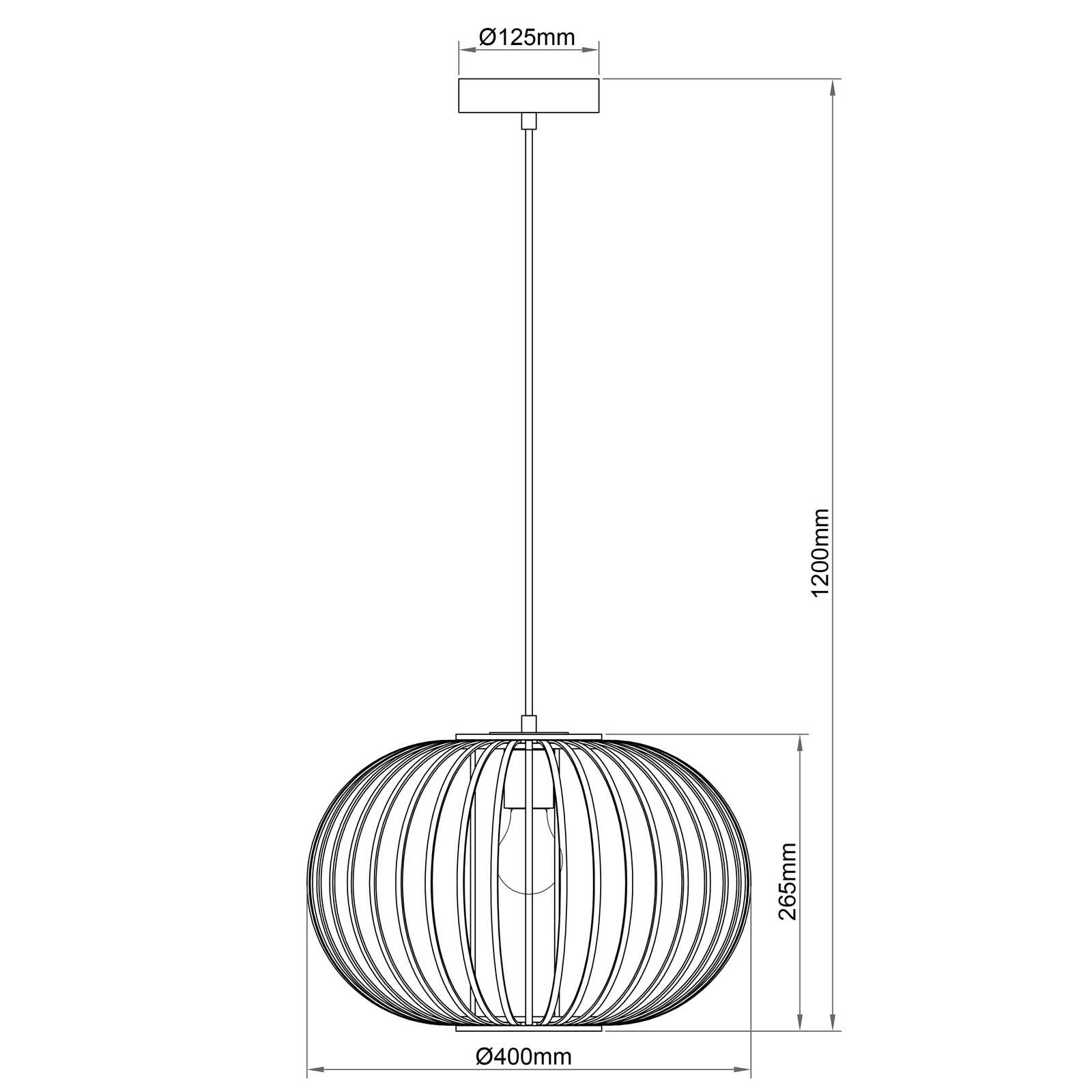             Metalen hanglamp - Franka - Bruin
        