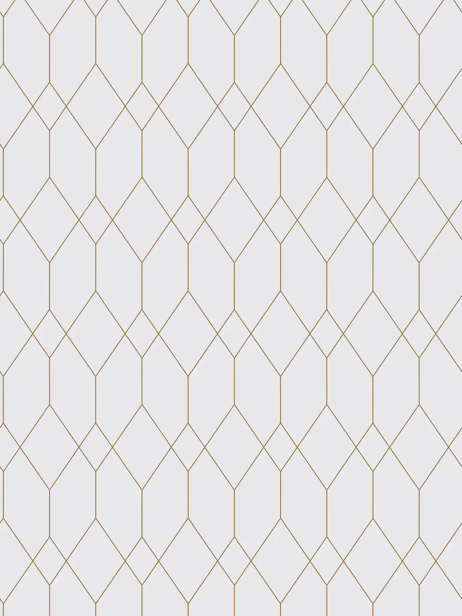         Self-adhesive wallpaper | Geometric line pattern in gold - white, metallic
    