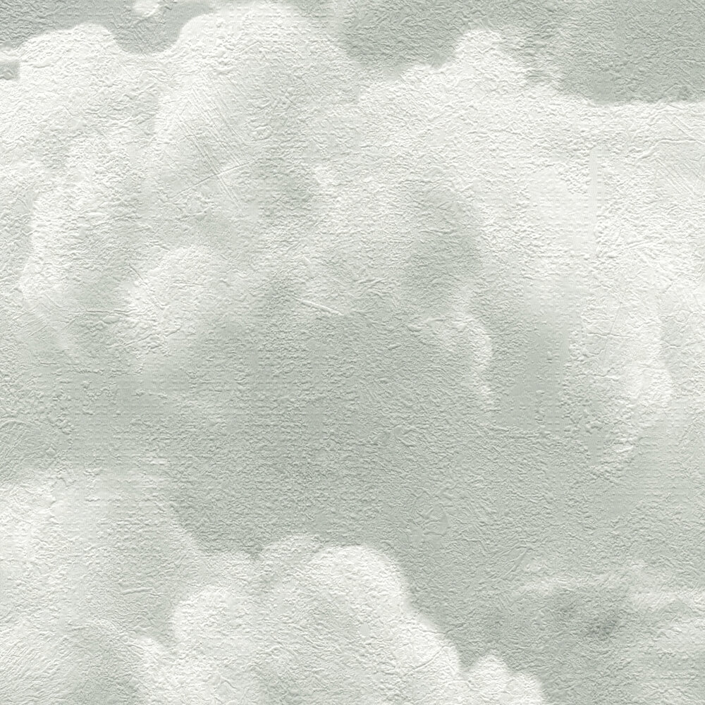             Papel pintado no tejido con nubes en gris - blanco, gris
        