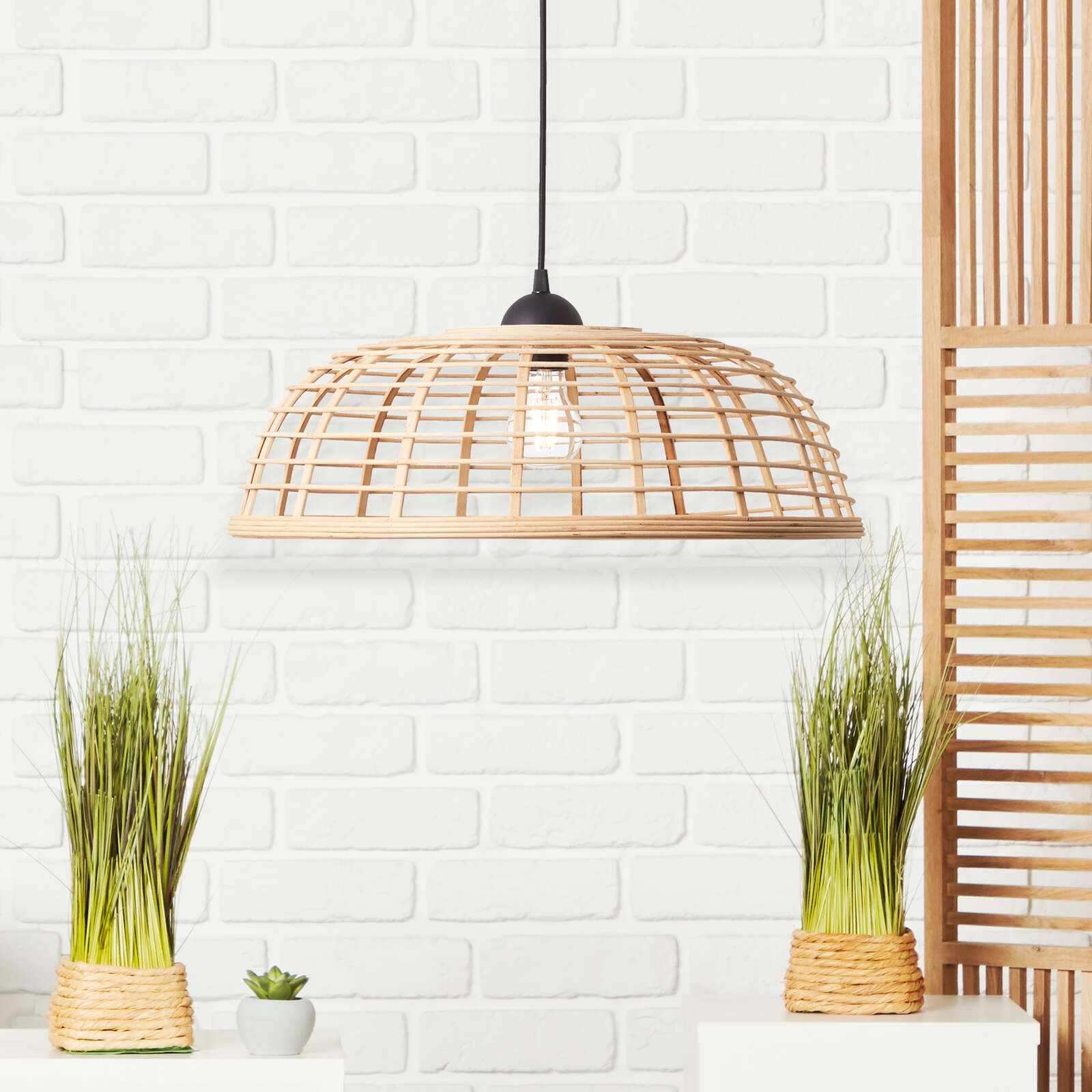             Bamboe hanglamp - Elma 1 - Bruin
        